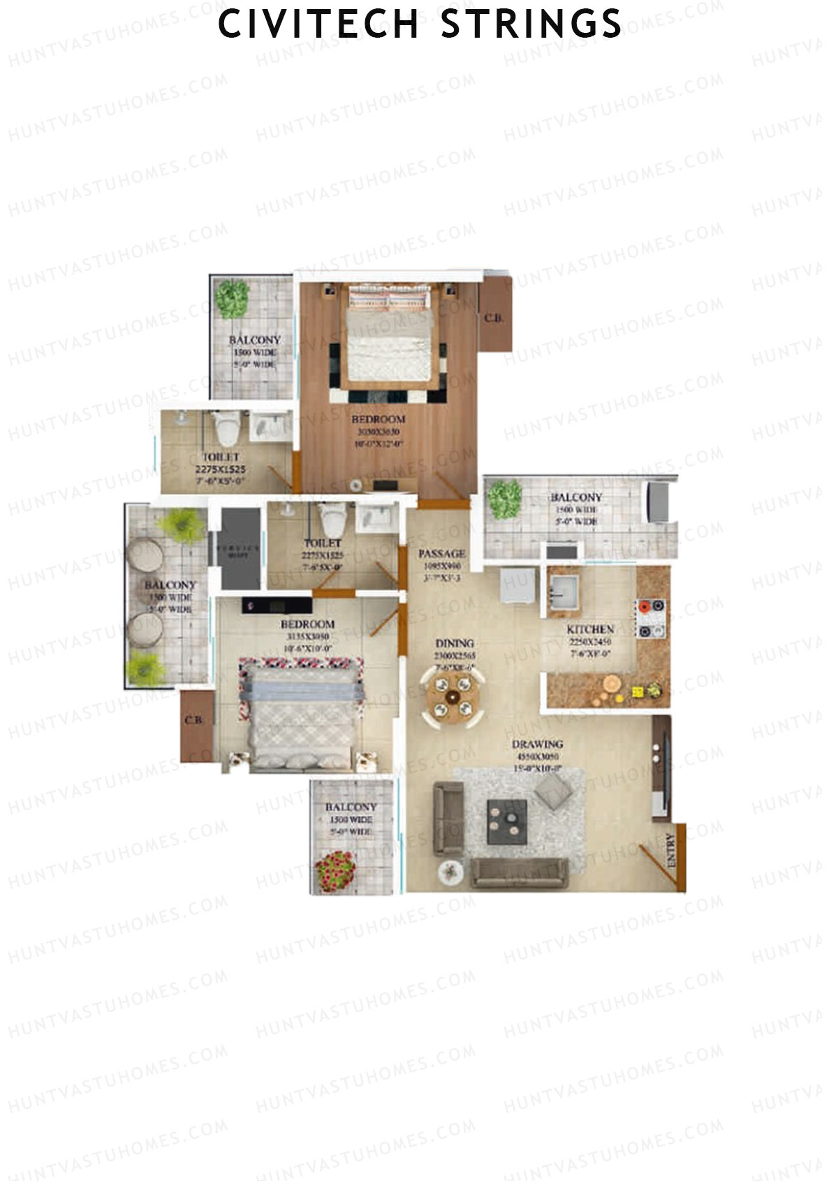 Civitech Strings Tower C Unit 1 Floor Plan