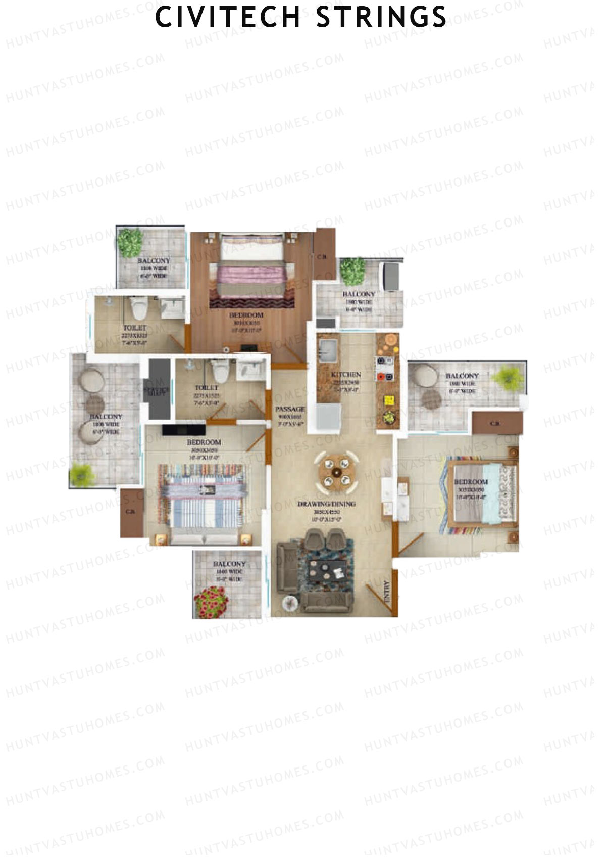 Civitech Strings Tower C Unit 7 Floor Plan