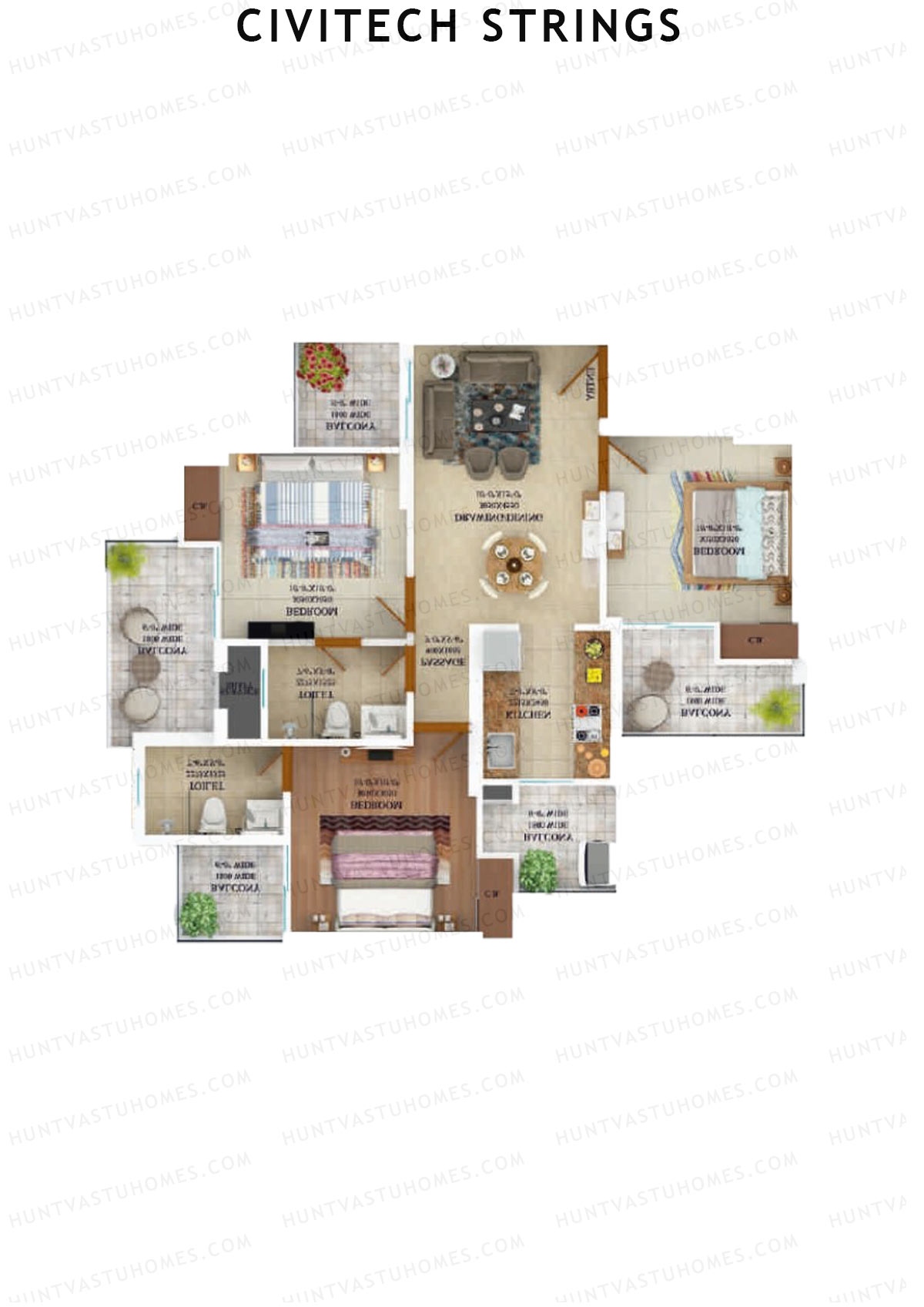 Civitech Strings Tower D Unit 8 Floor Plan