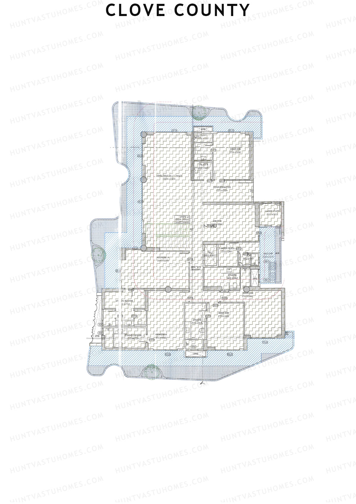 Clove County Tower B Unit 1 (Penthouse) Floor Plan