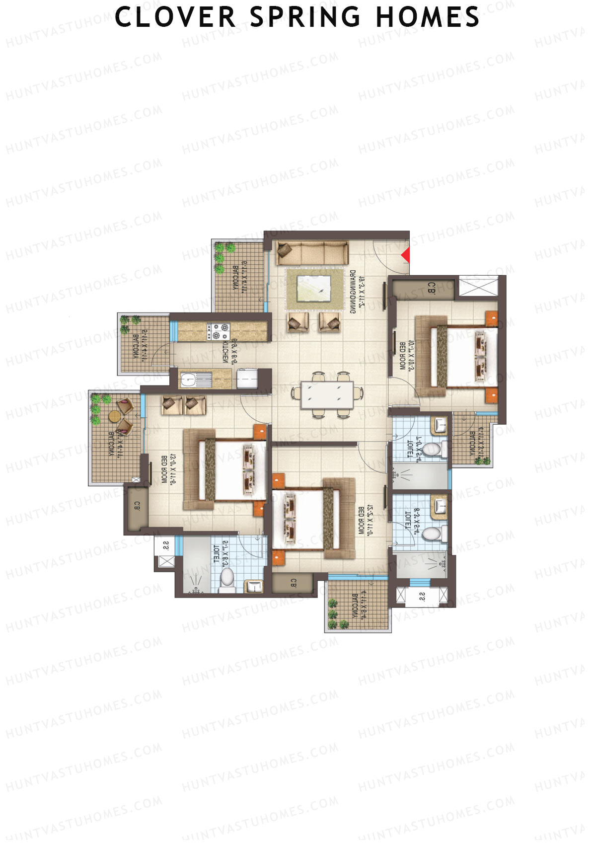 Clover Spring Homes Tower B Unit 6 Floor Plan