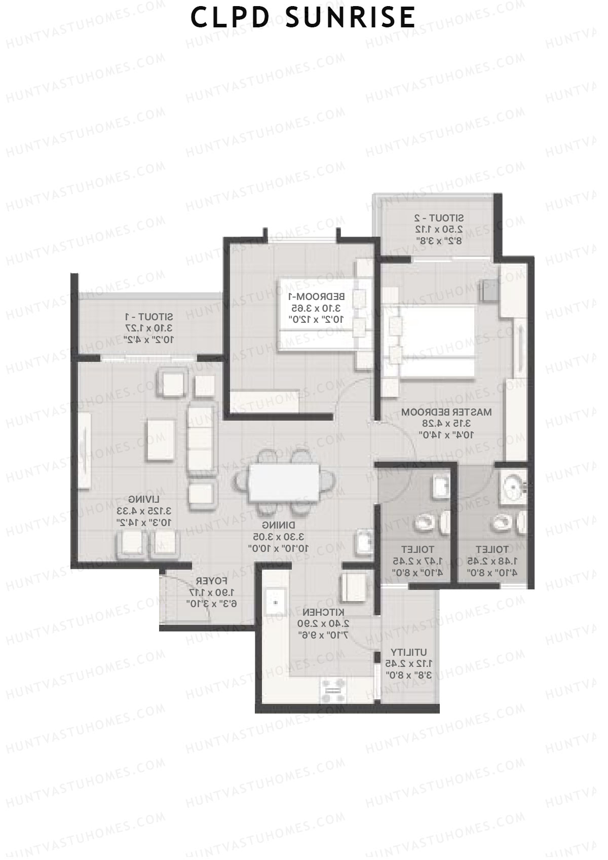 CLPD Sunrise Wing F Unit 2 Floor Plan