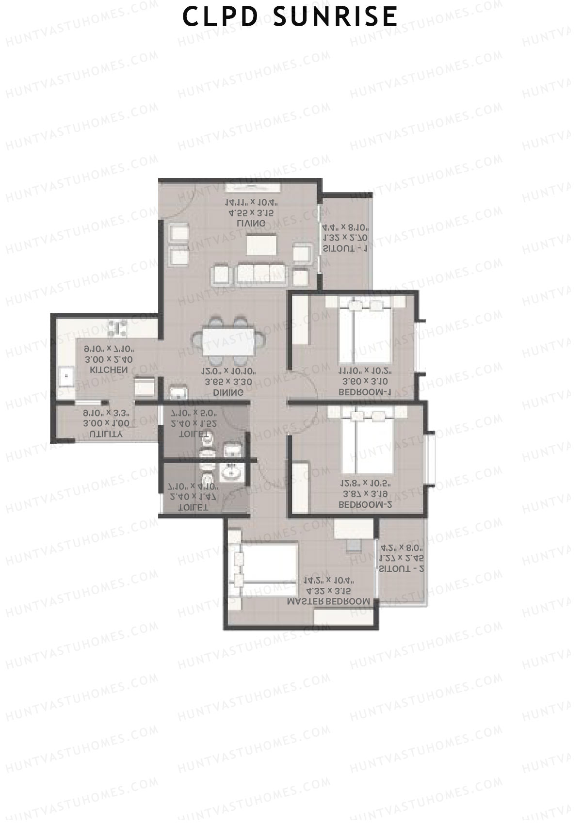 CLPD Sunrise Wing J Unit 3 Floor Plan
