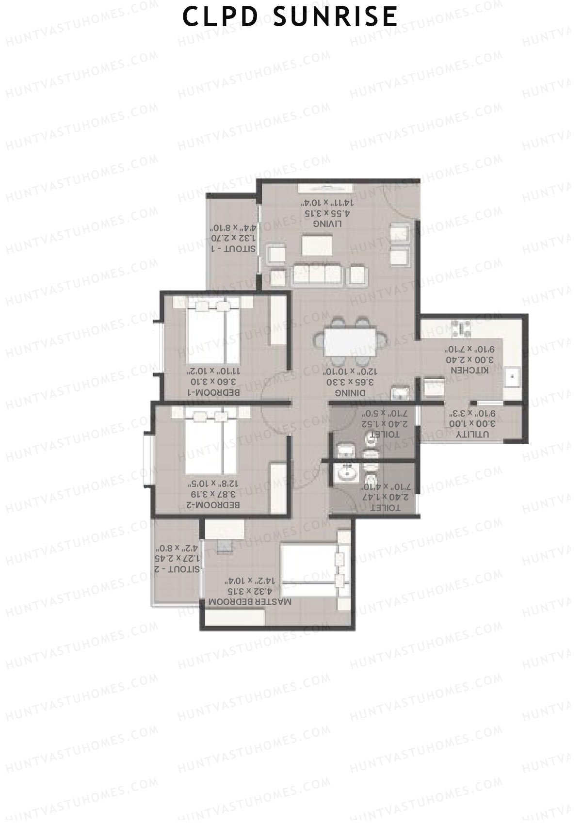 CLPD Sunrise Wing K Unit 1 Floor Plan