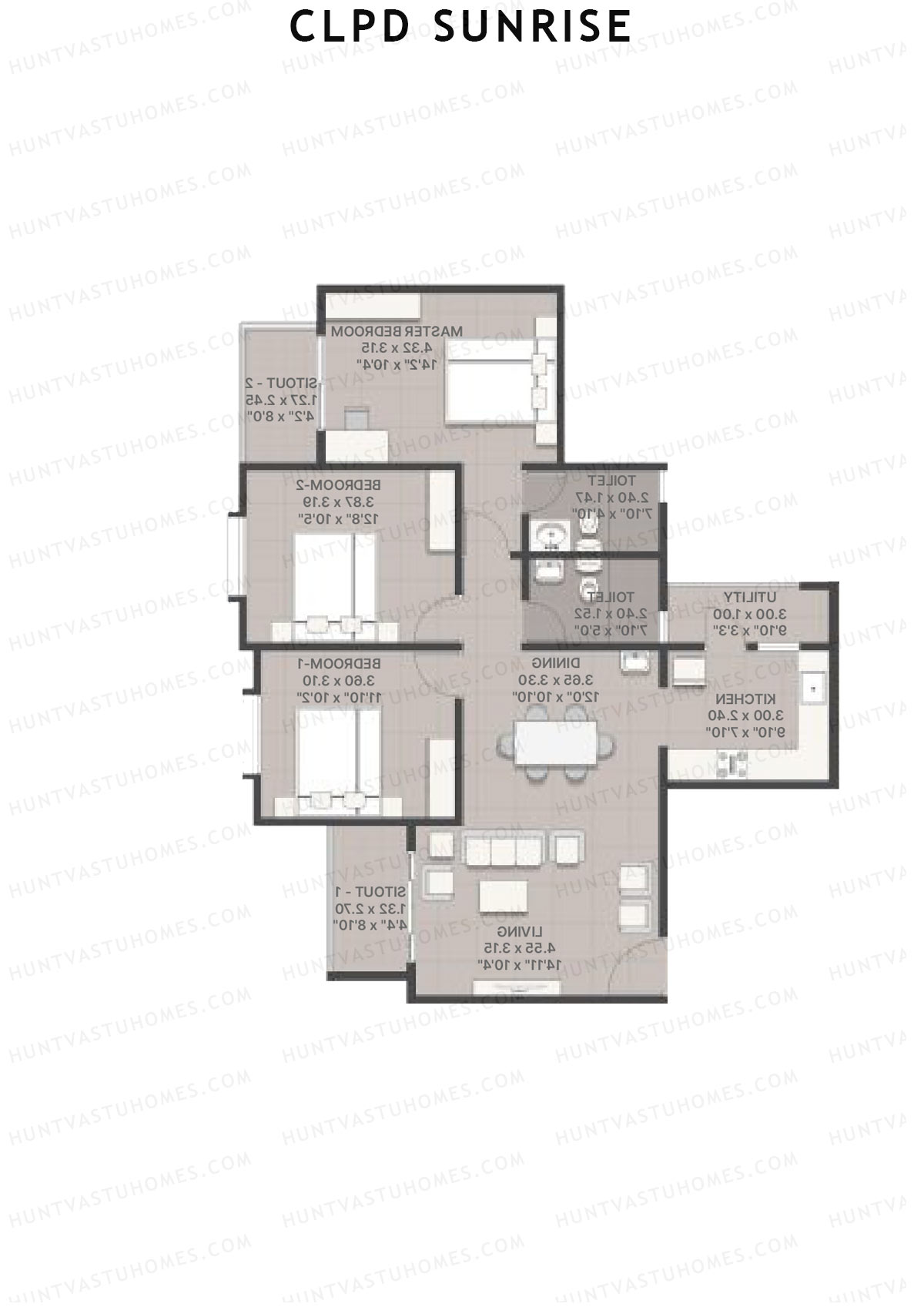 CLPD Sunrise Wing K Unit 2 Floor Plan