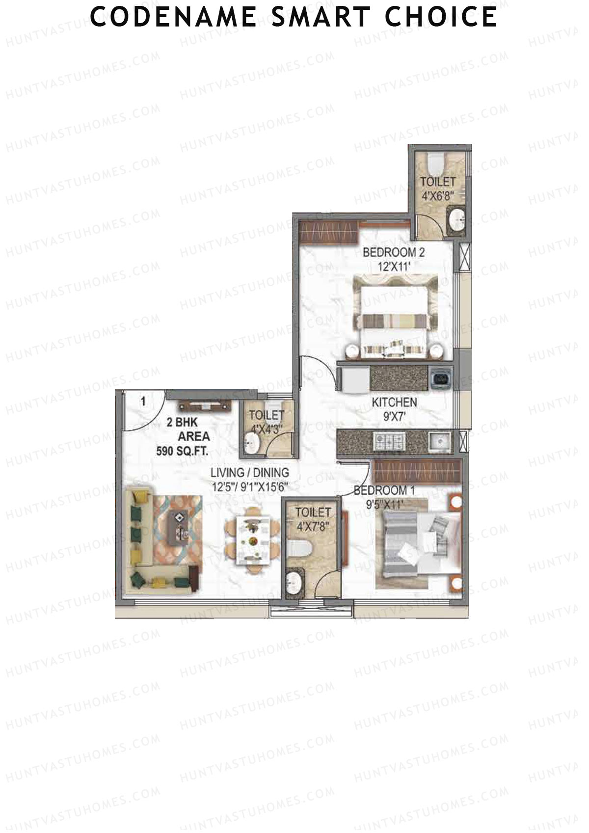 Codename Smart Choice Ambe Darshan Unit 1 Floor Plan
