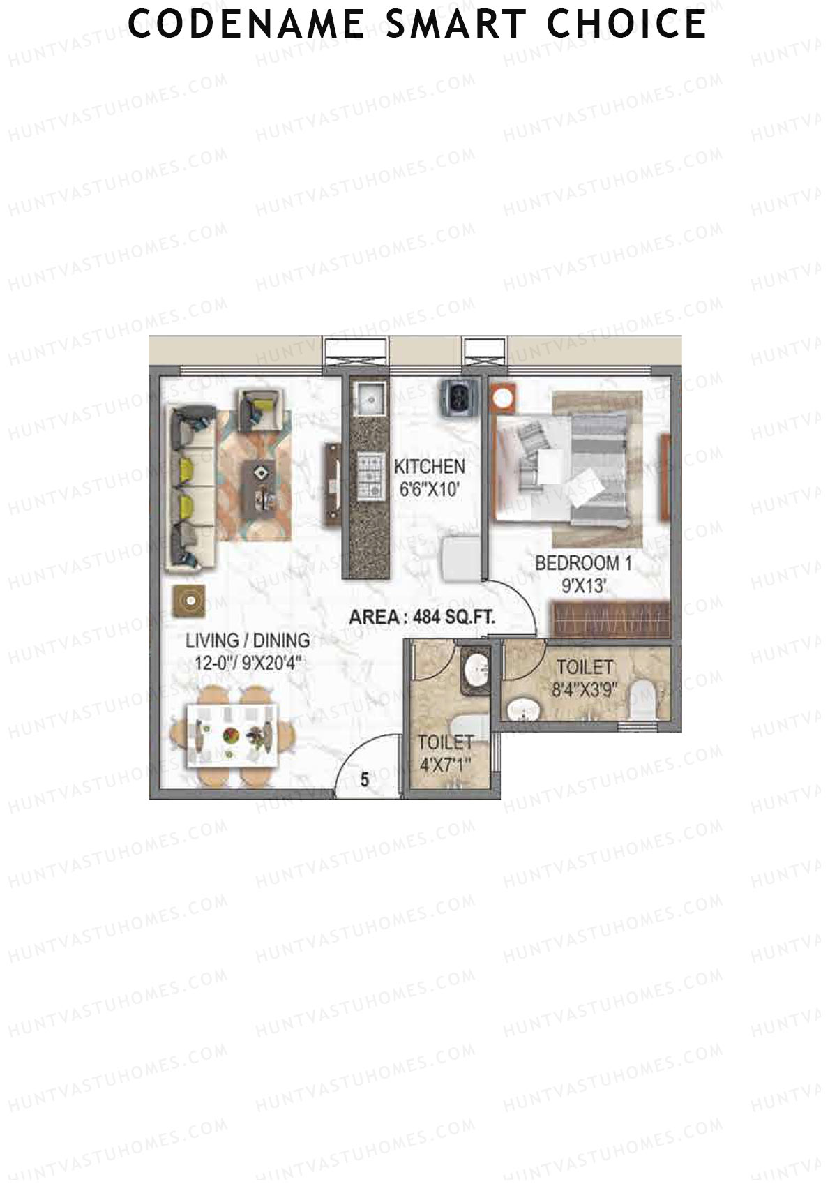 Codename Smart Choice Ambe Darshan Unit 5 Floor Plan