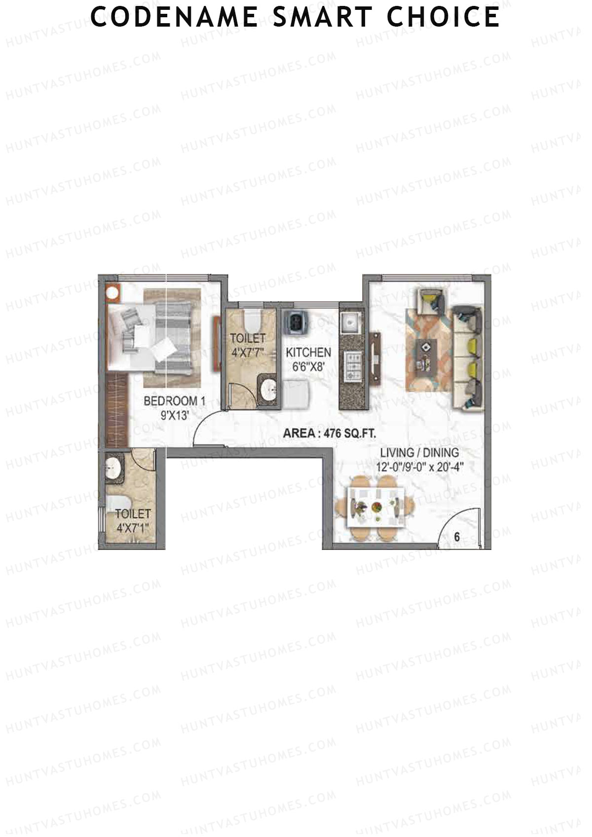 Codename Smart Choice Ambe Darshan Unit 6 Floor Plan