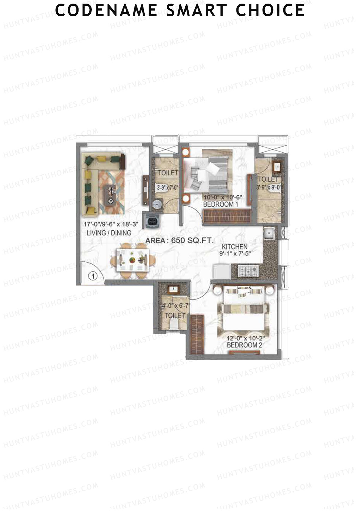 Codename Smart Choice Ambe Krupa Unit 1 Floor Plan