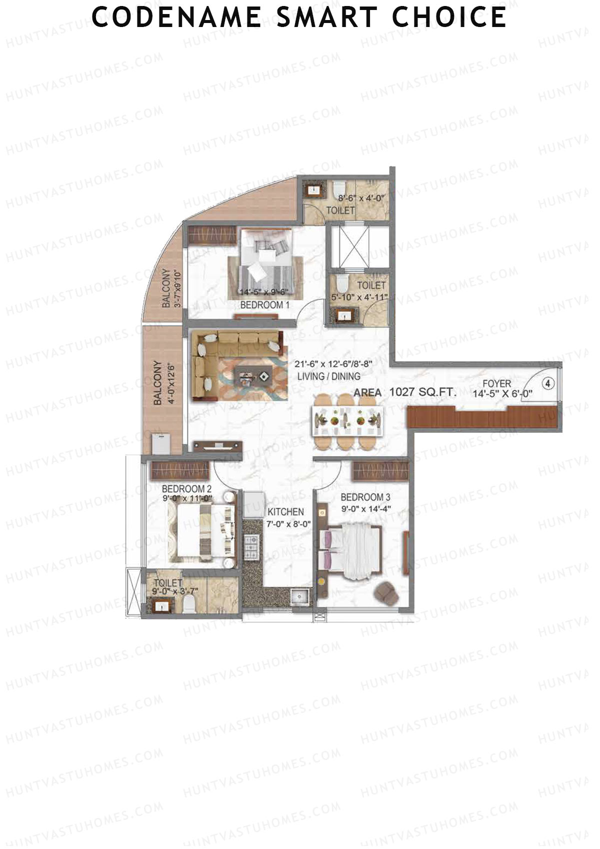 Codename Smart Choice Ambe Krupa Unit 4 Floor Plan