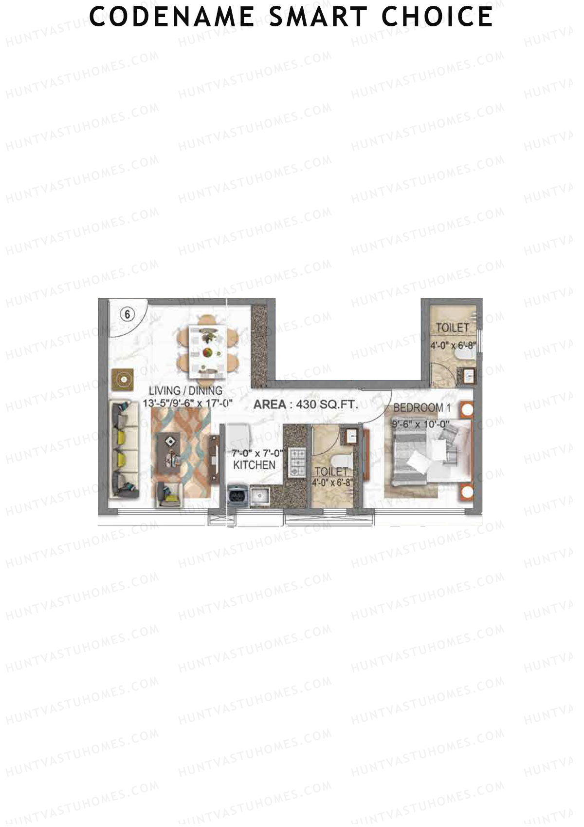 Codename Smart Choice Ambe Krupa Unit 6 Floor Plan