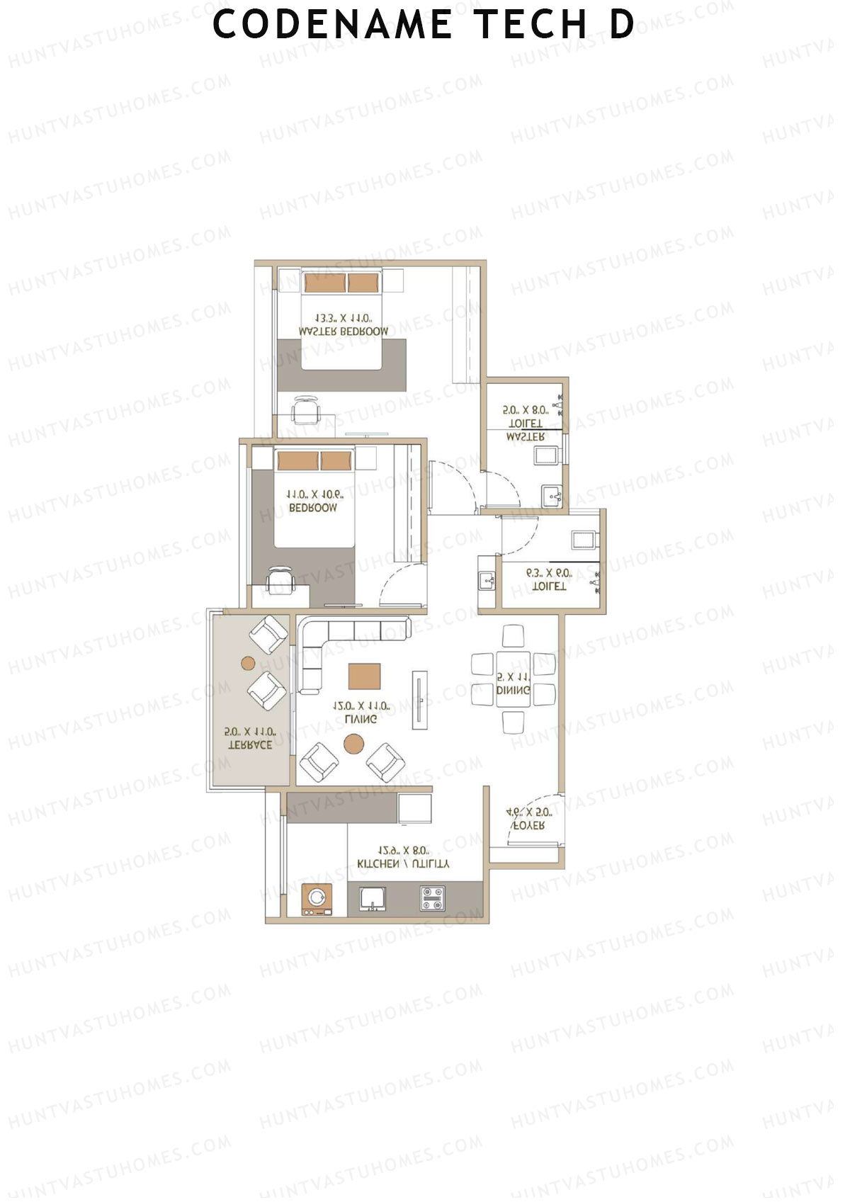 Codename Tech D Tower B Unit 1 Floor Plan