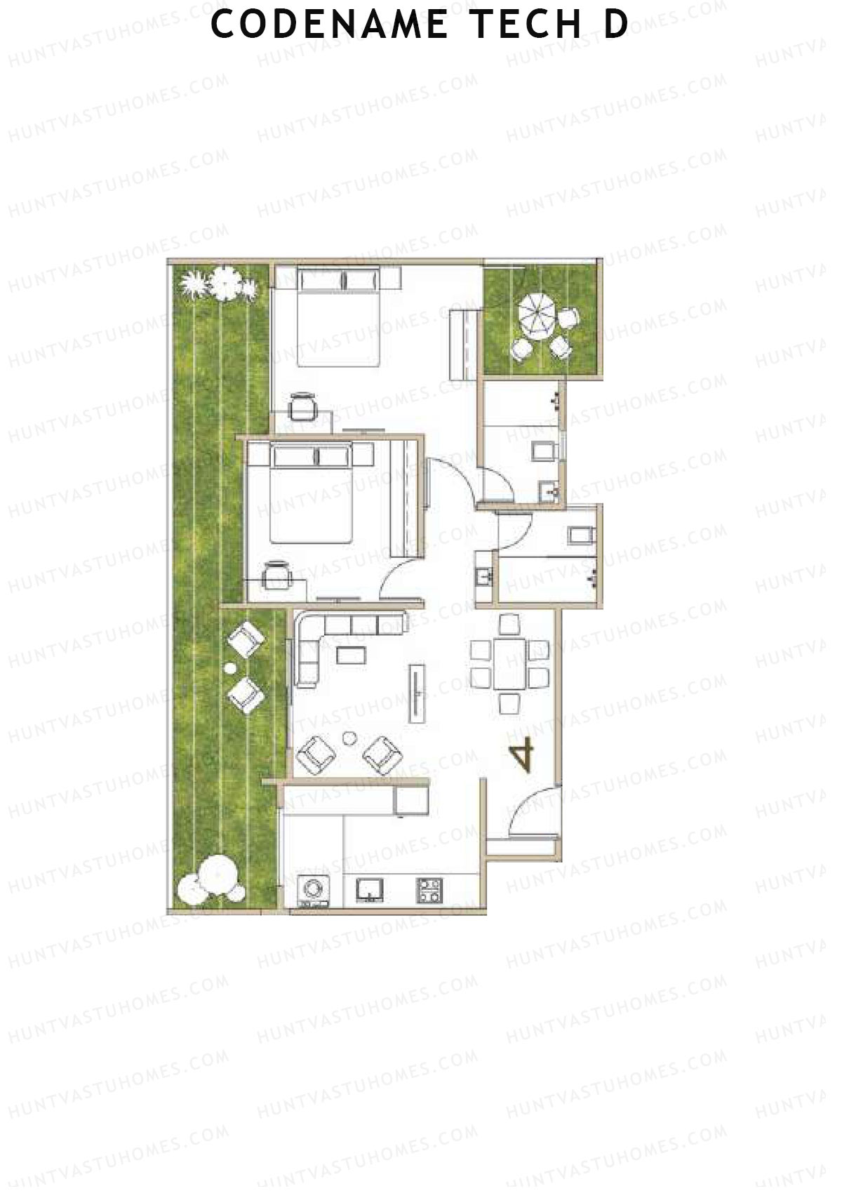 Codename Tech D Tower B Unit 1 Floor Plan