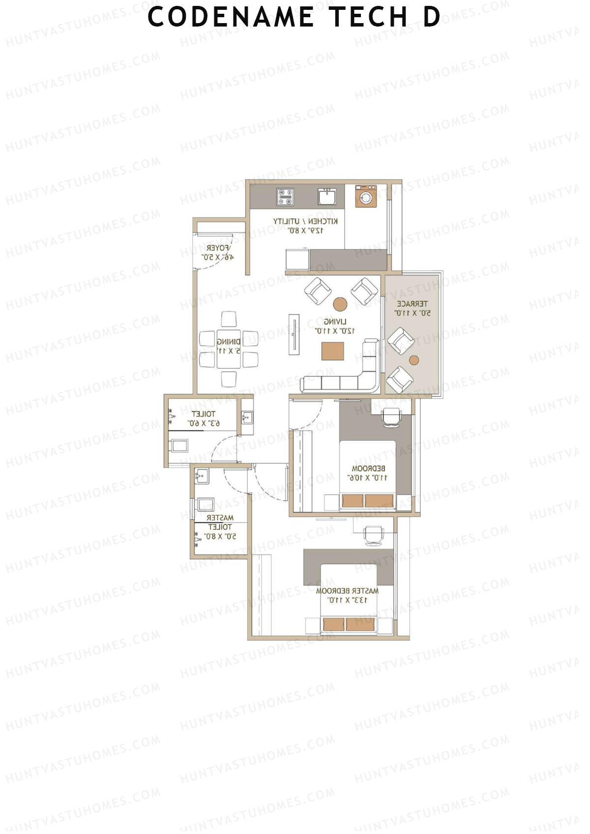 Codename Tech D Tower B Unit 3 Floor Plan