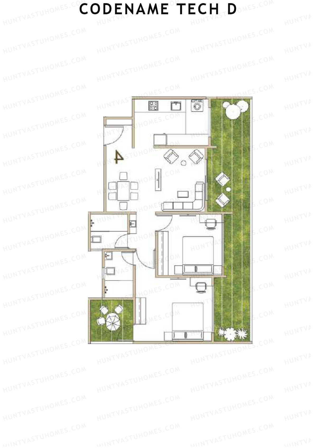Codename Tech D Tower B Unit 3 Floor Plan