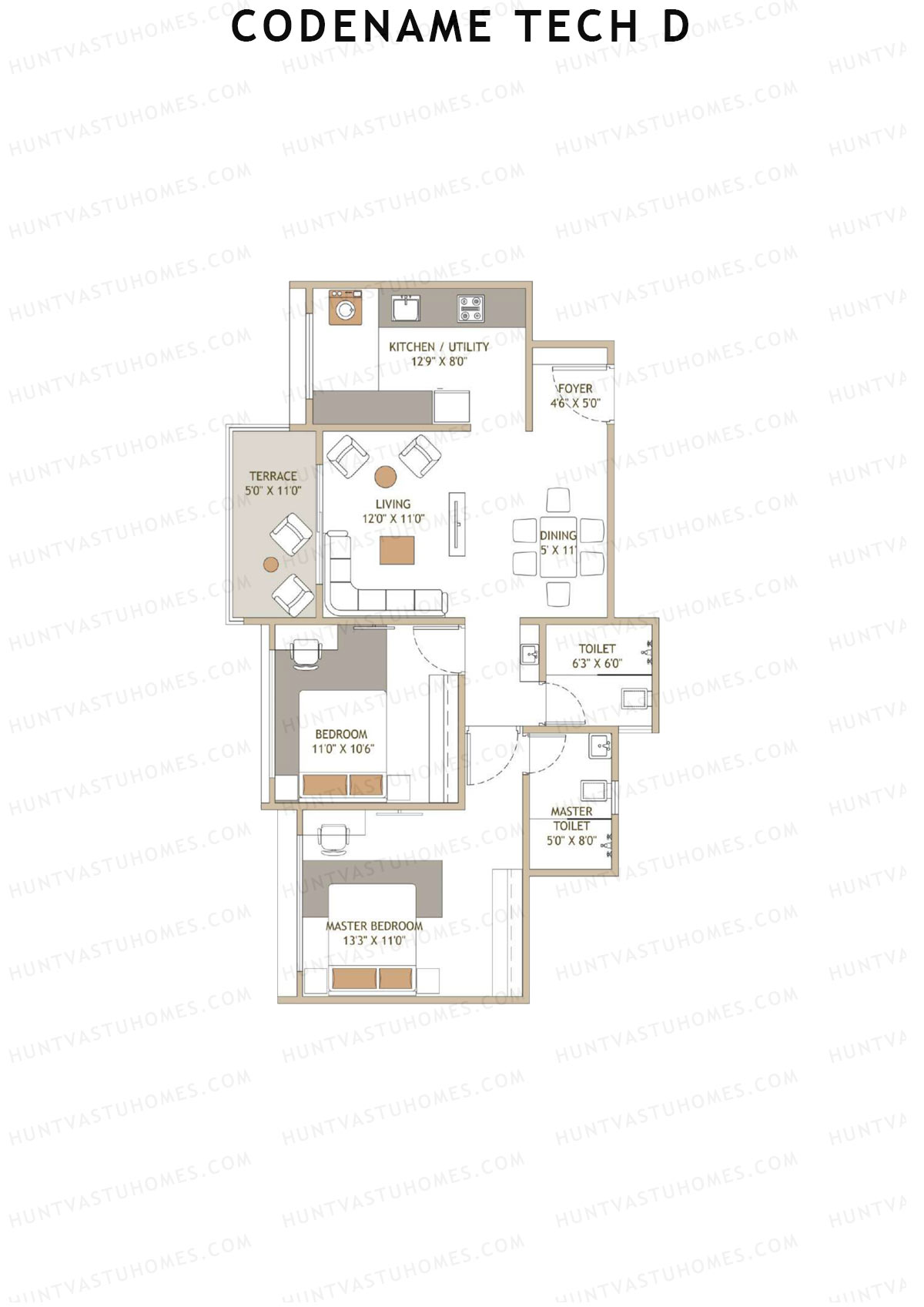 Codename Tech D Tower B Unit 4 Floor Plan