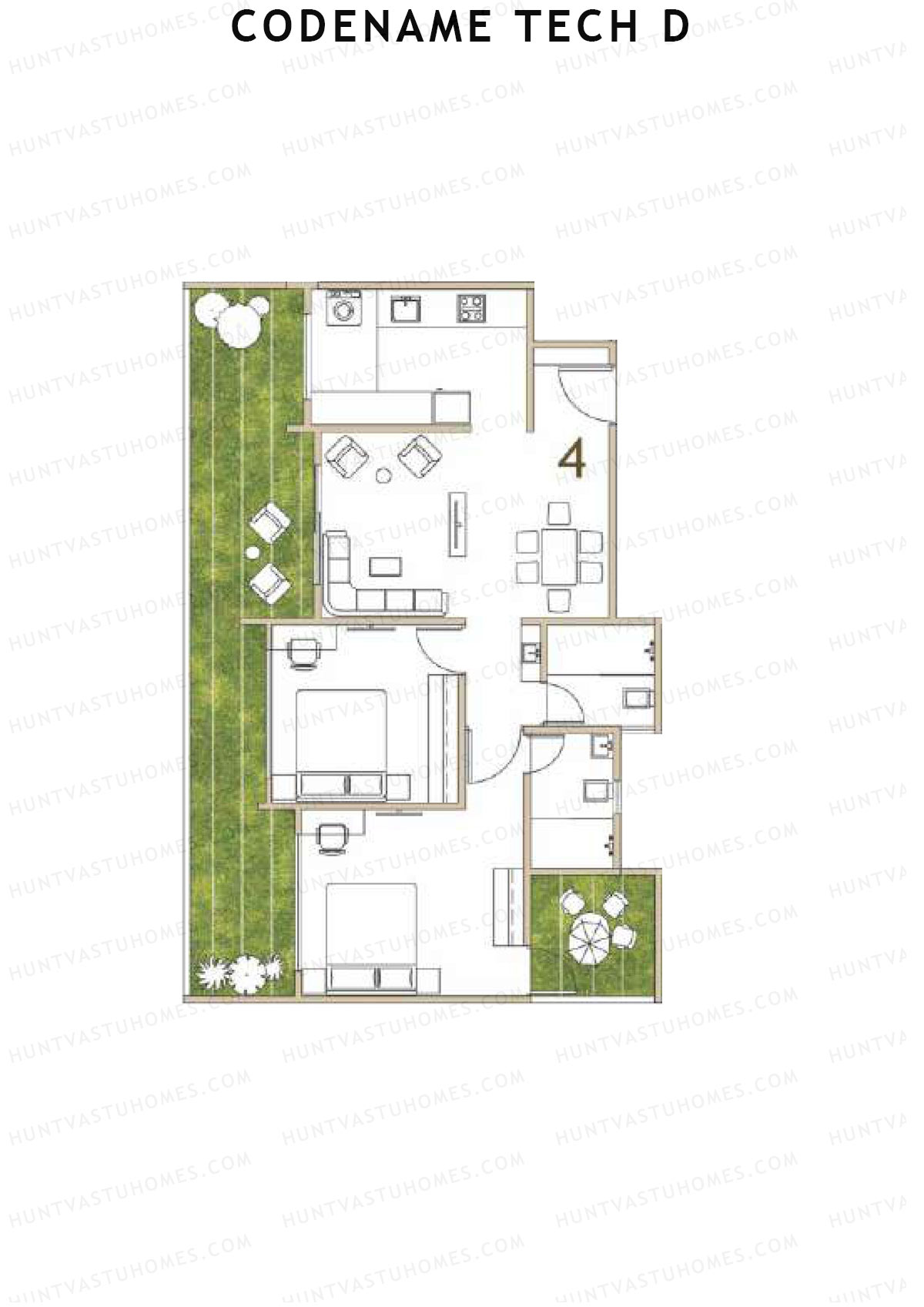 Codename Tech D Tower B Unit 4 Floor Plan