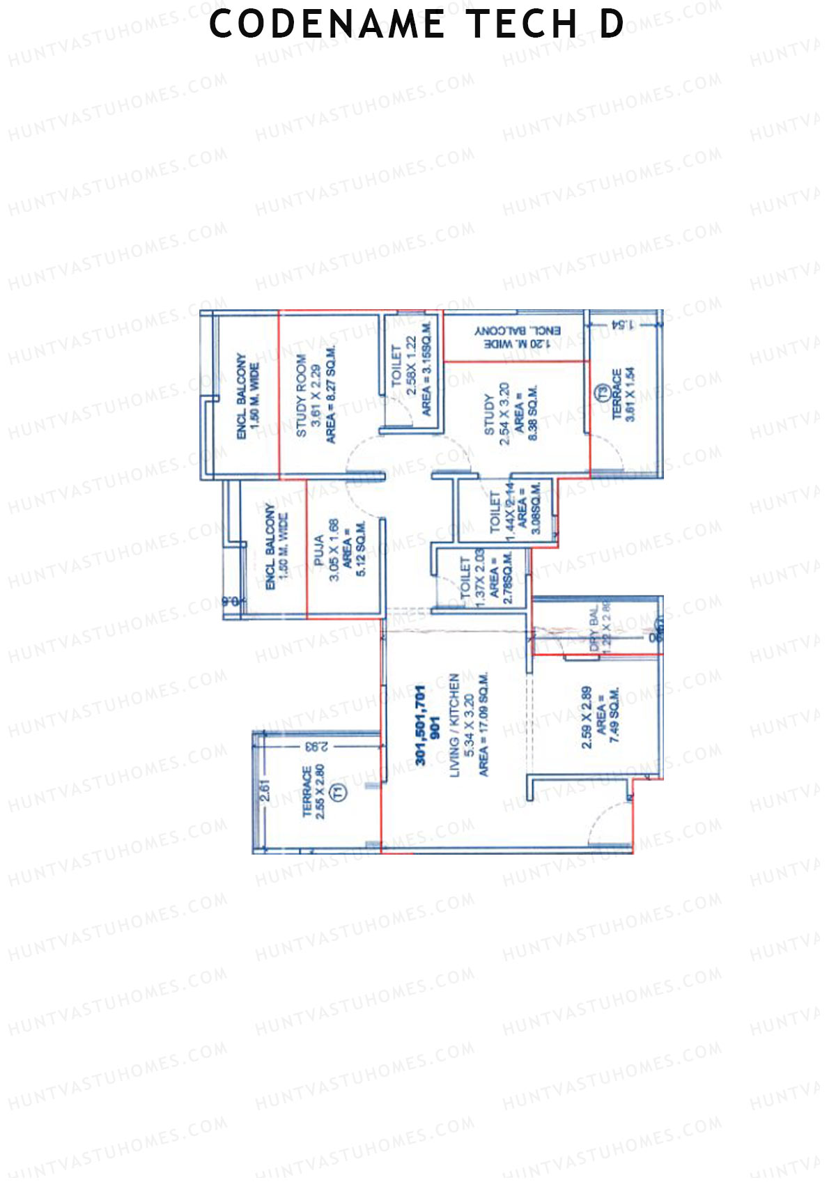 Codename Tech D Tower C Unit 1 Floor Plan