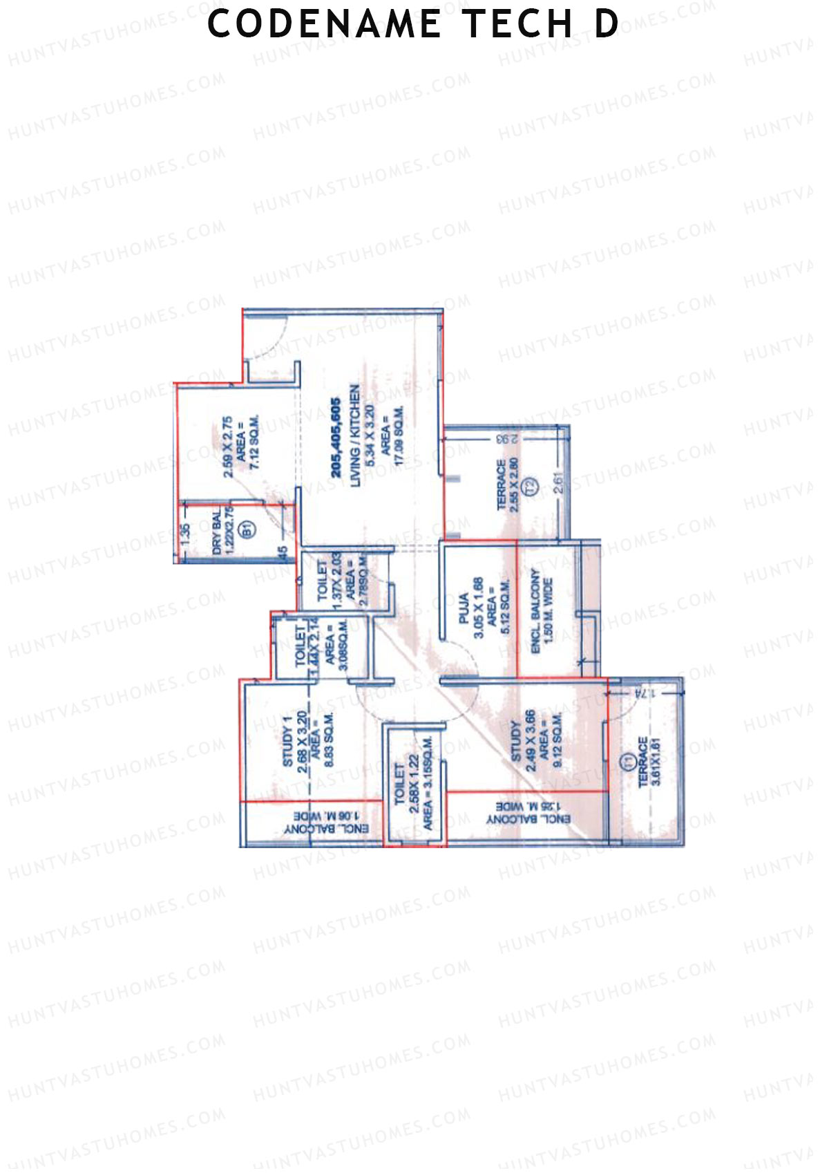 Codename Tech D Tower C Unit 5 Floor Plan