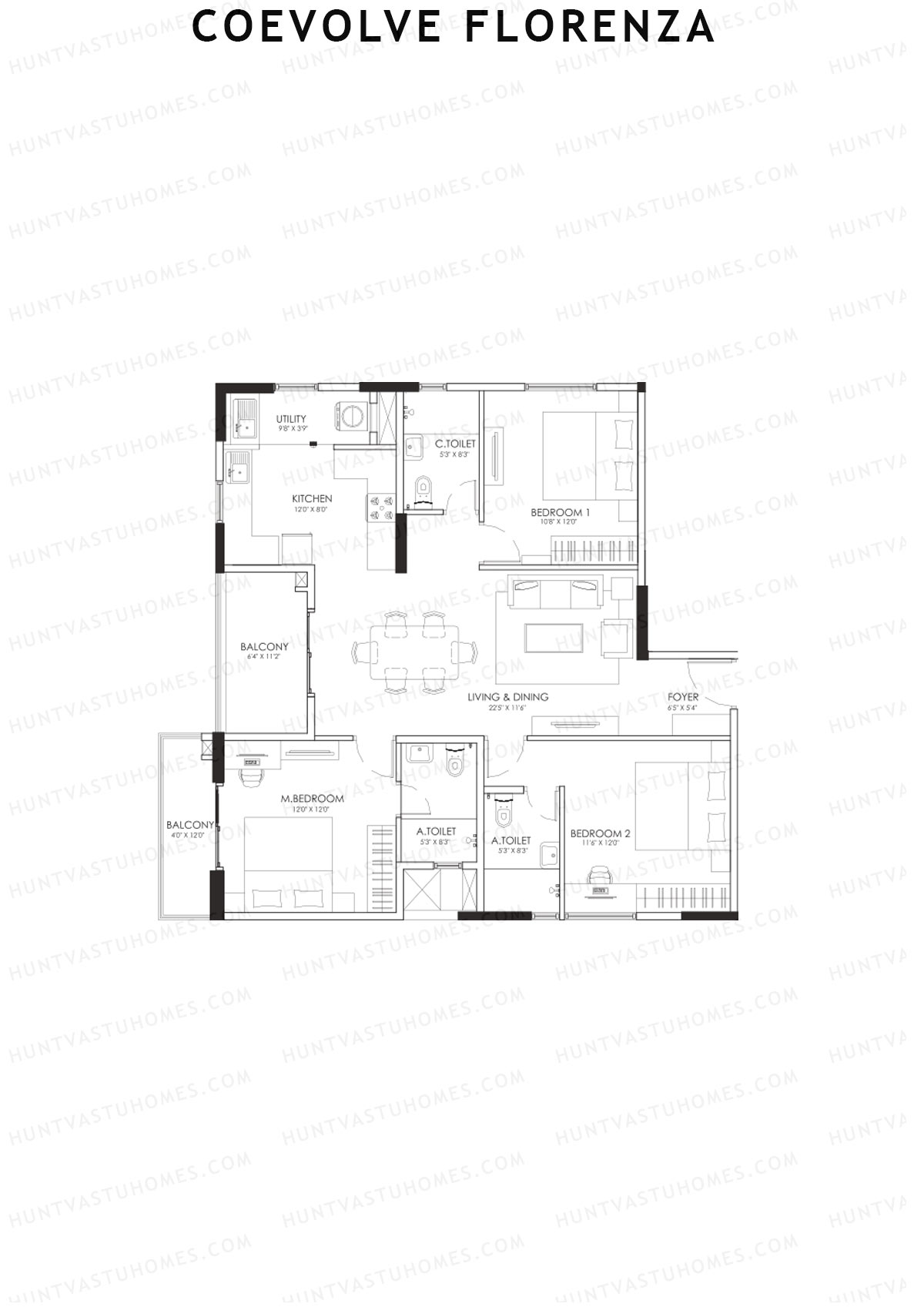 Coevolve Florenza Aster Unit 4 Floor Plan
