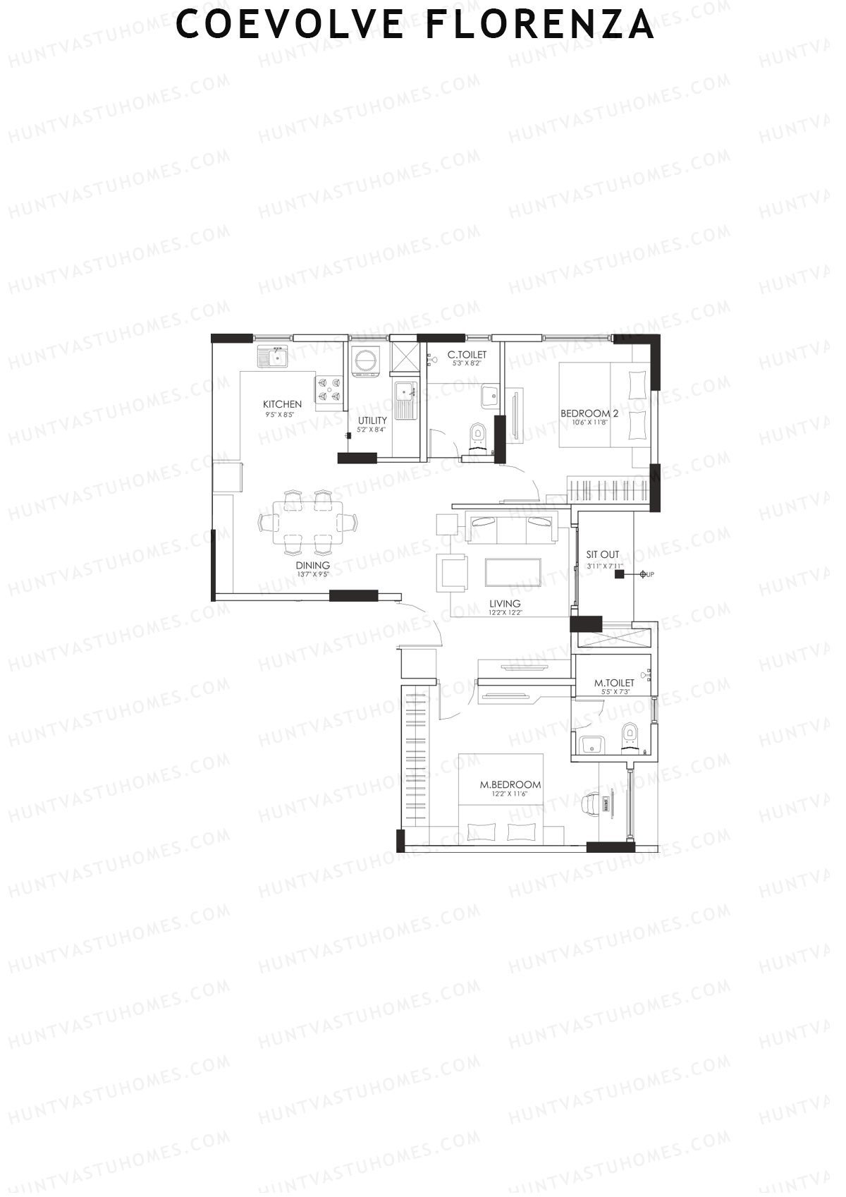 Coevolve Florenza Aster Unit 5 Floor Plan