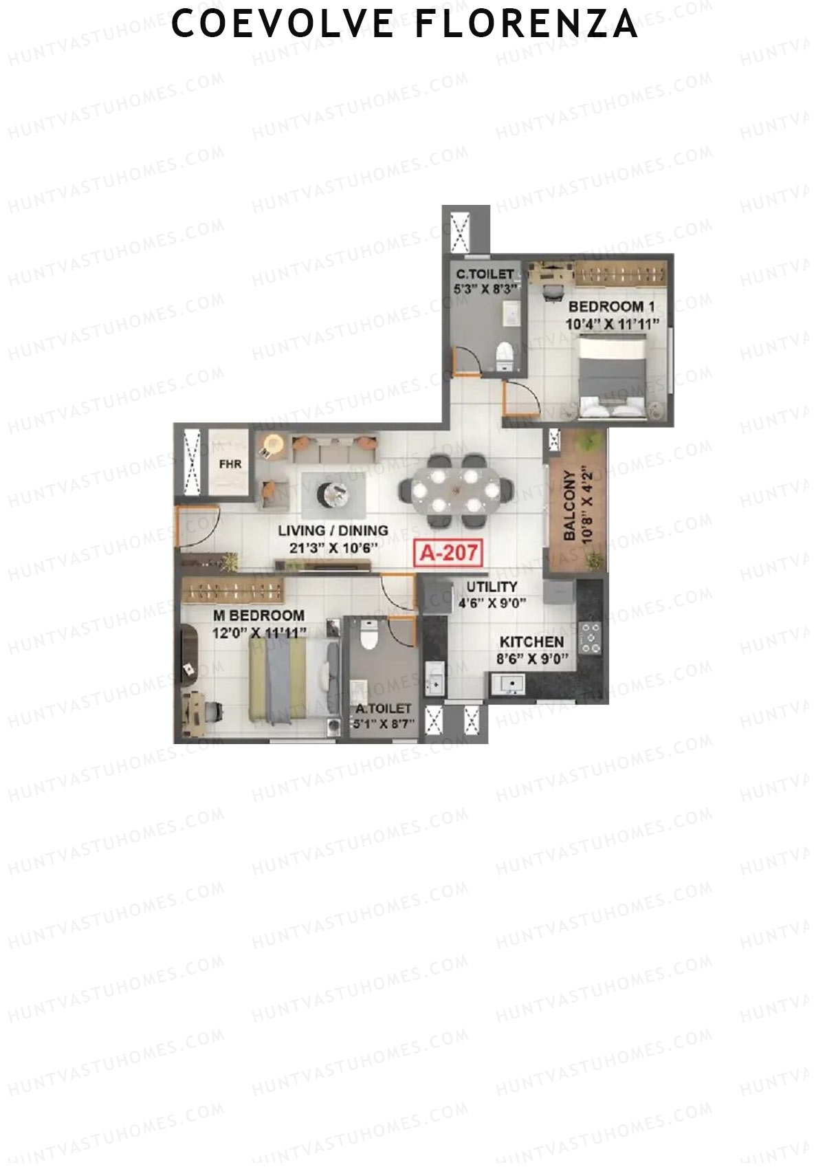 Coevolve Florenza Aster Unit 7 Floor Plan