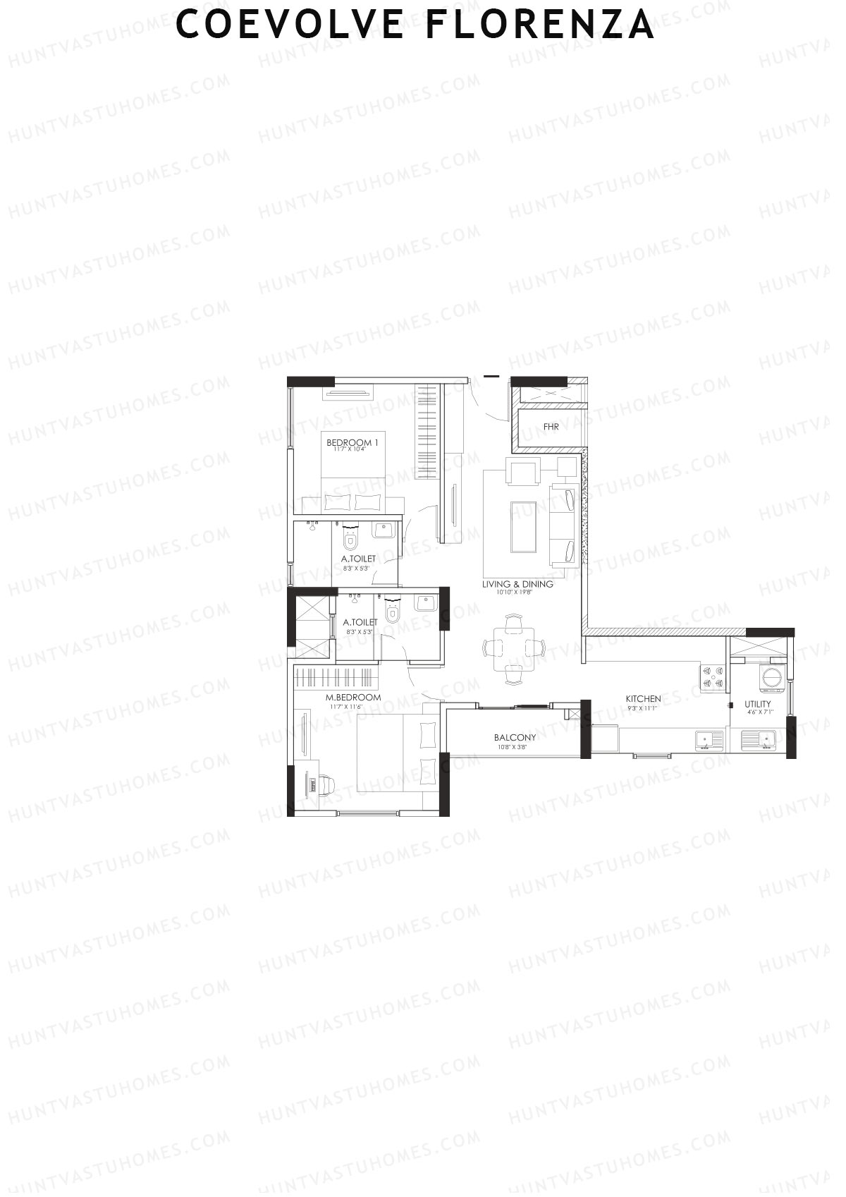 Coevolve Florenza Basil Unit 5 Floor Plan