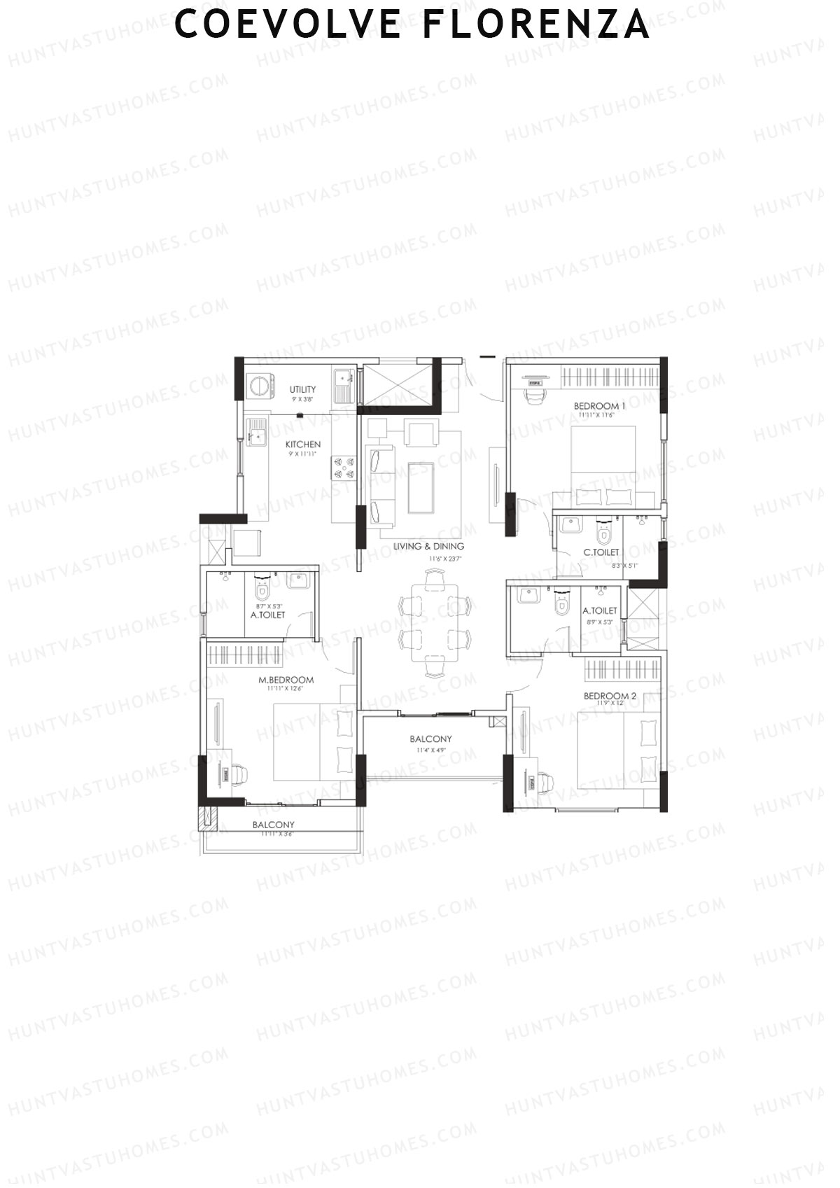 Coevolve Florenza Basil Unit 6 Floor Plan