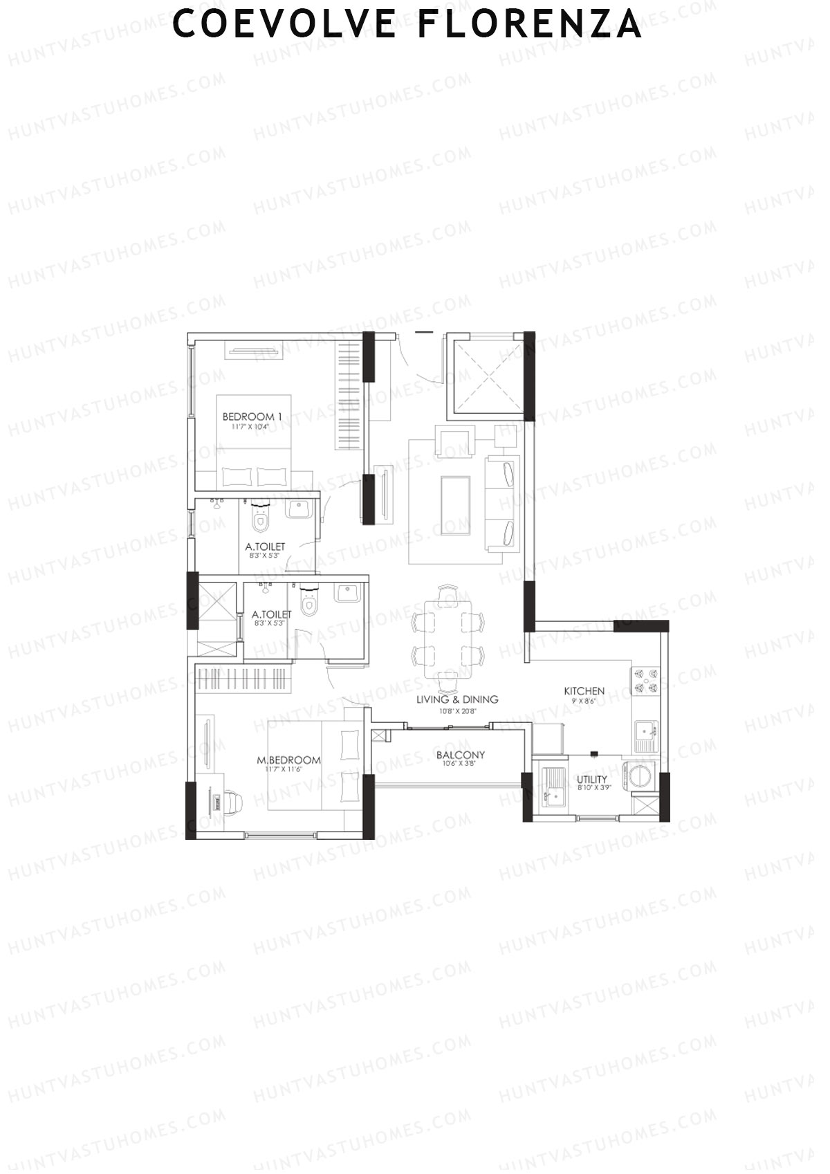 Coevolve Florenza Basil Unit 7 Floor Plan
