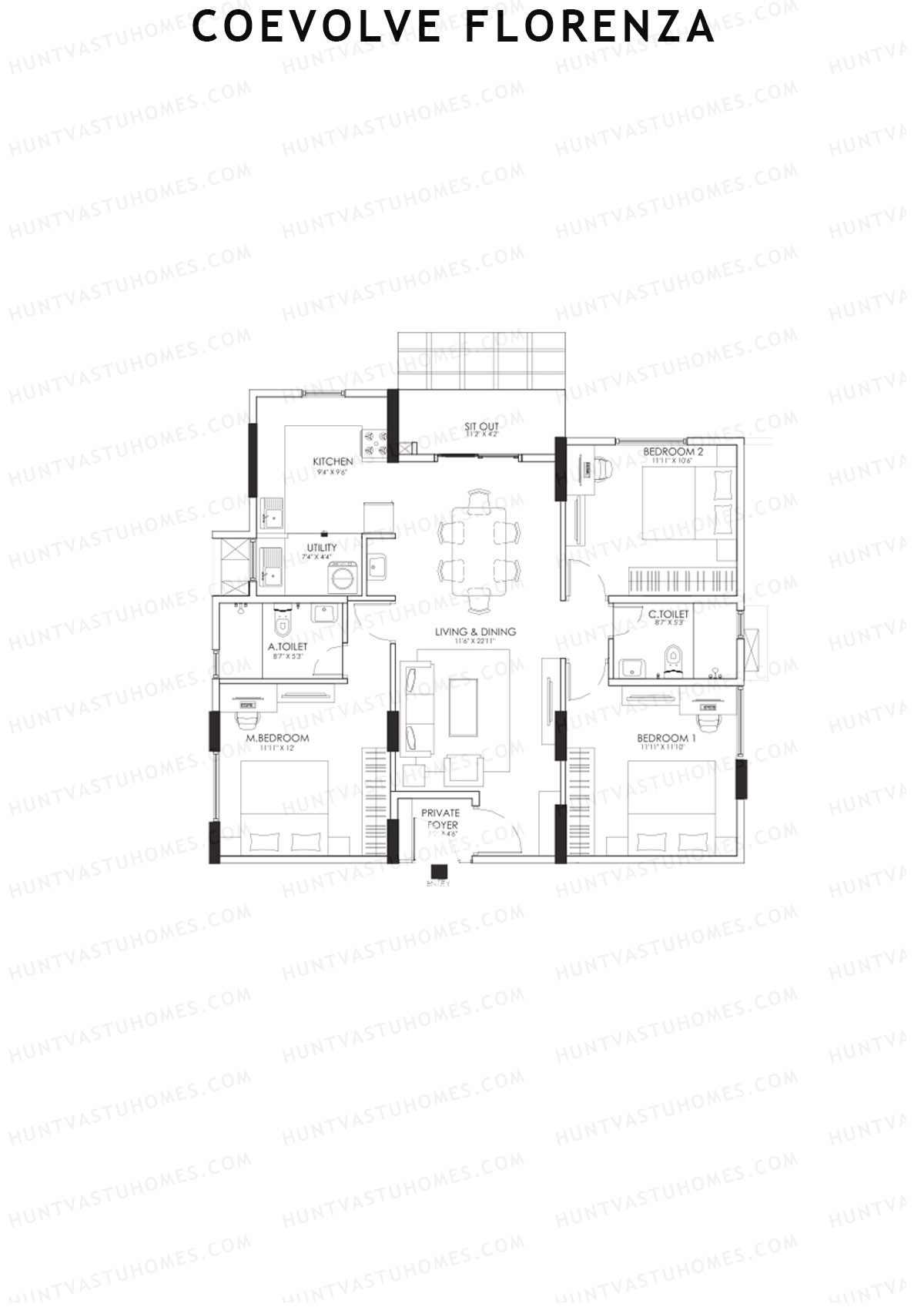 Coevolve Florenza Cassia Unit 4 Floor Plan