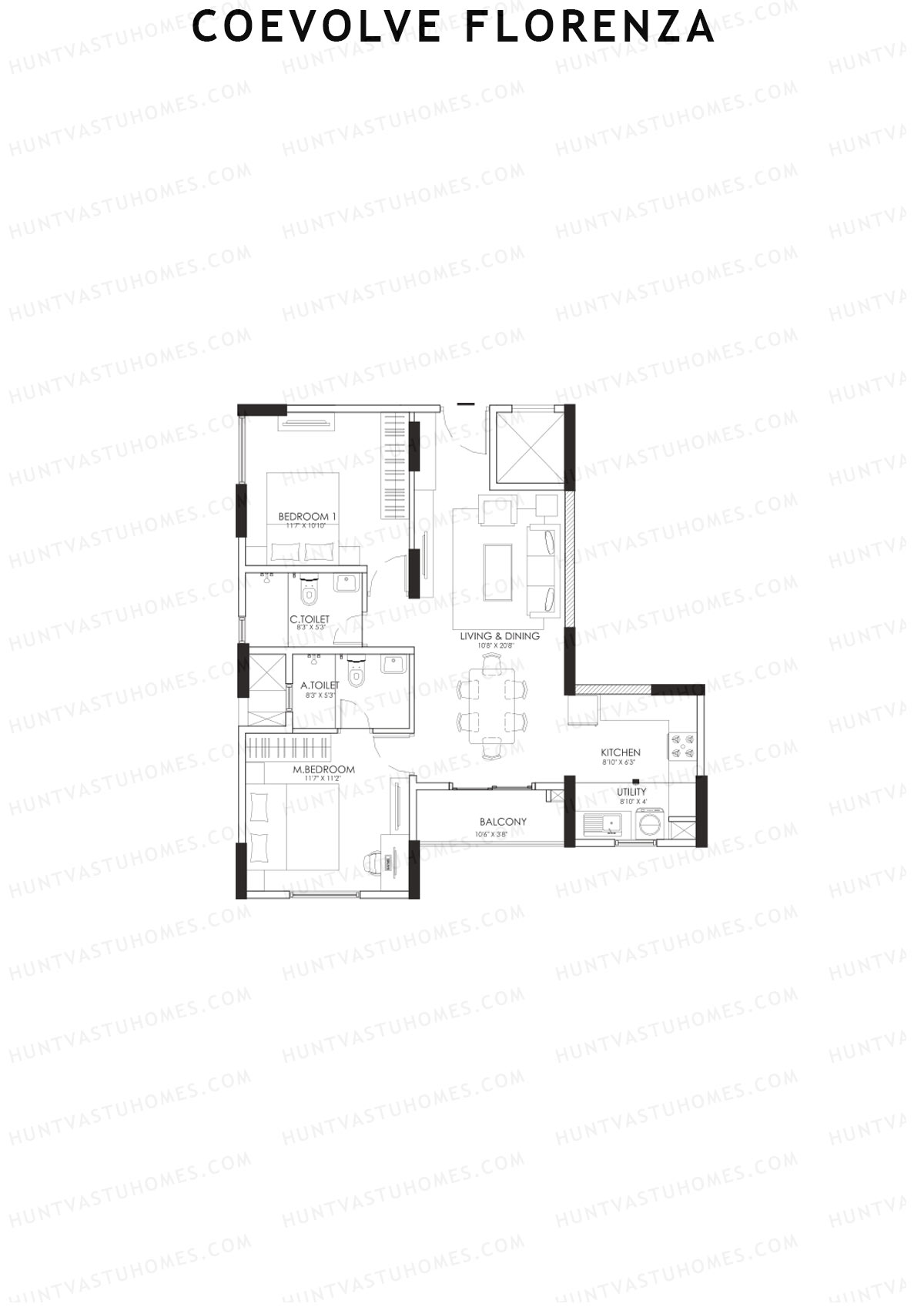 Coevolve Florenza Cassia Unit 6 Floor Plan