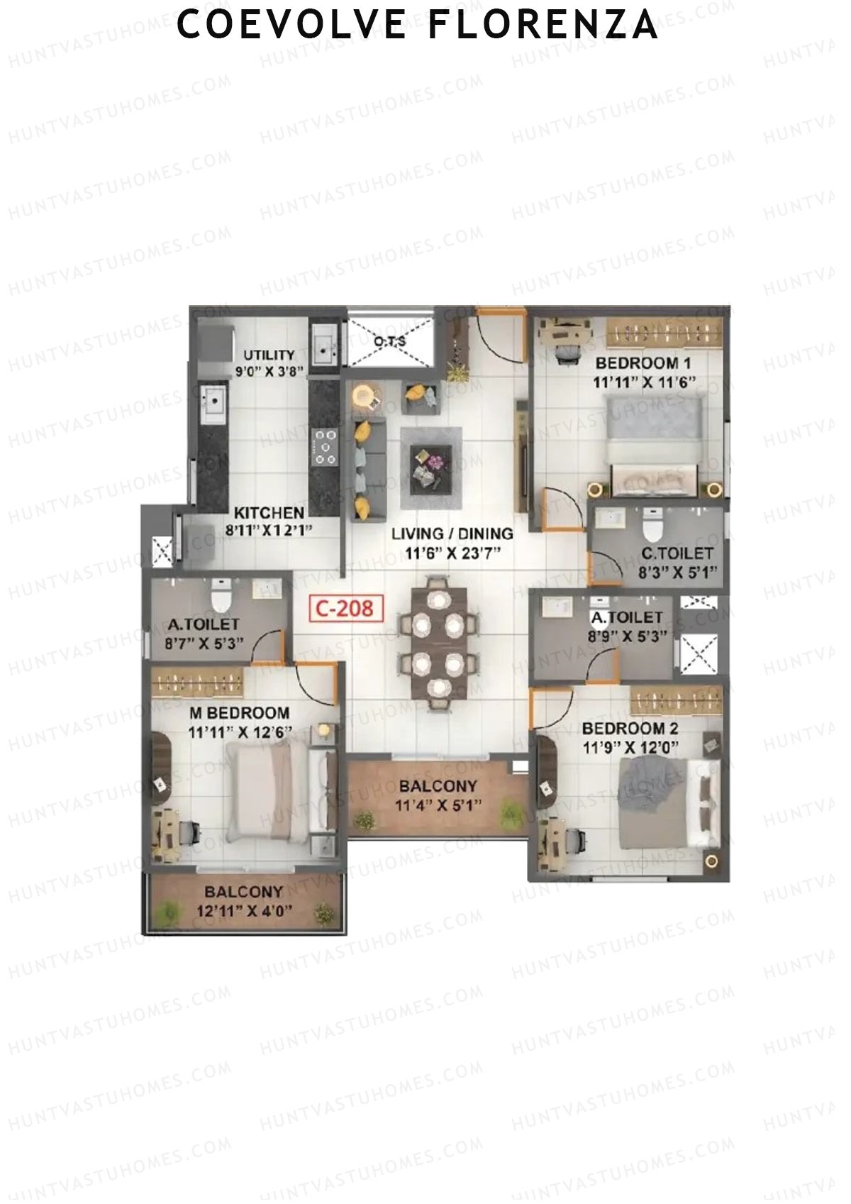 Coevolve Florenza Cassia Unit 8 Floor Plan