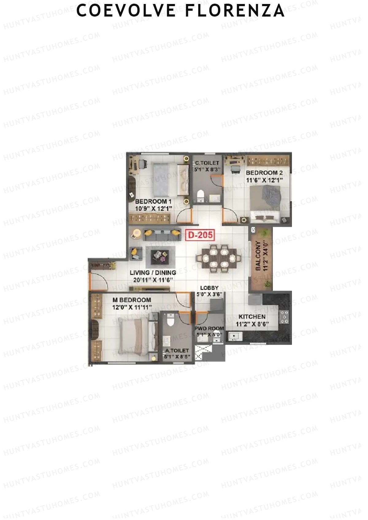 Coevolve Florenza Daisy Unit 5 Floor Plan