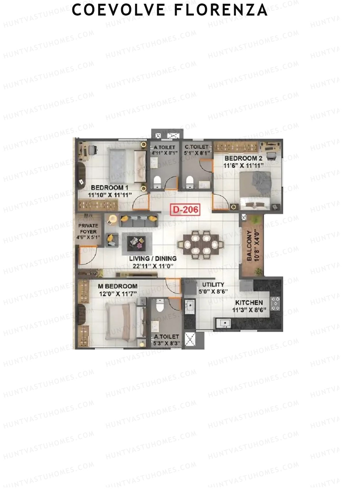 Coevolve Florenza Daisy Unit 6 Floor Plan