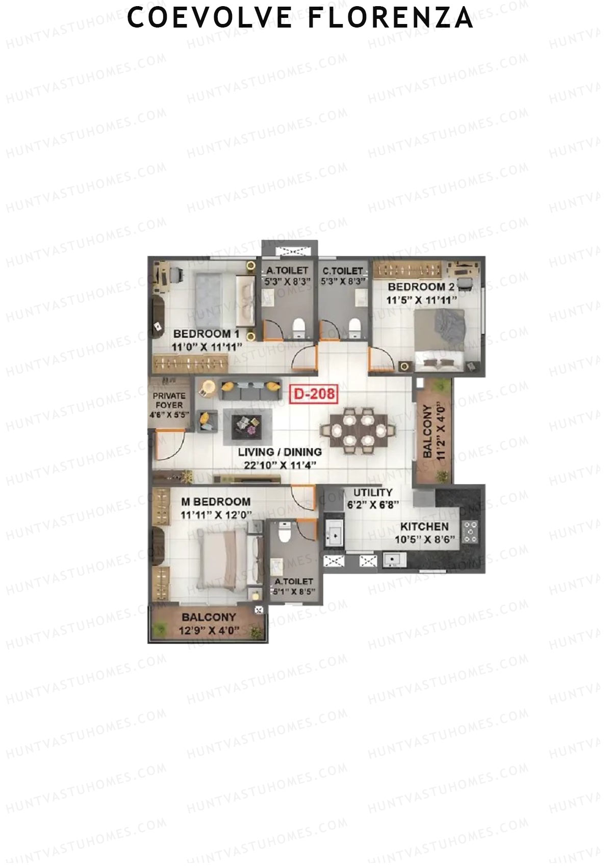 Coevolve Florenza Daisy Unit 8 Floor Plan