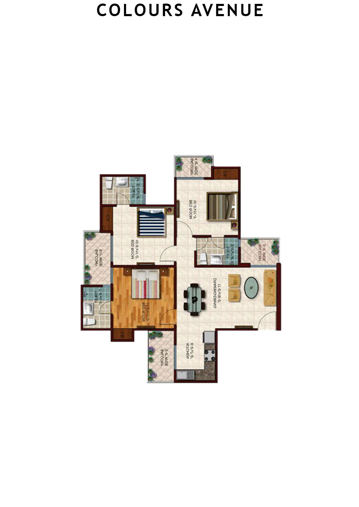Colours Avenue Tower D Unit 5 Floor Plan