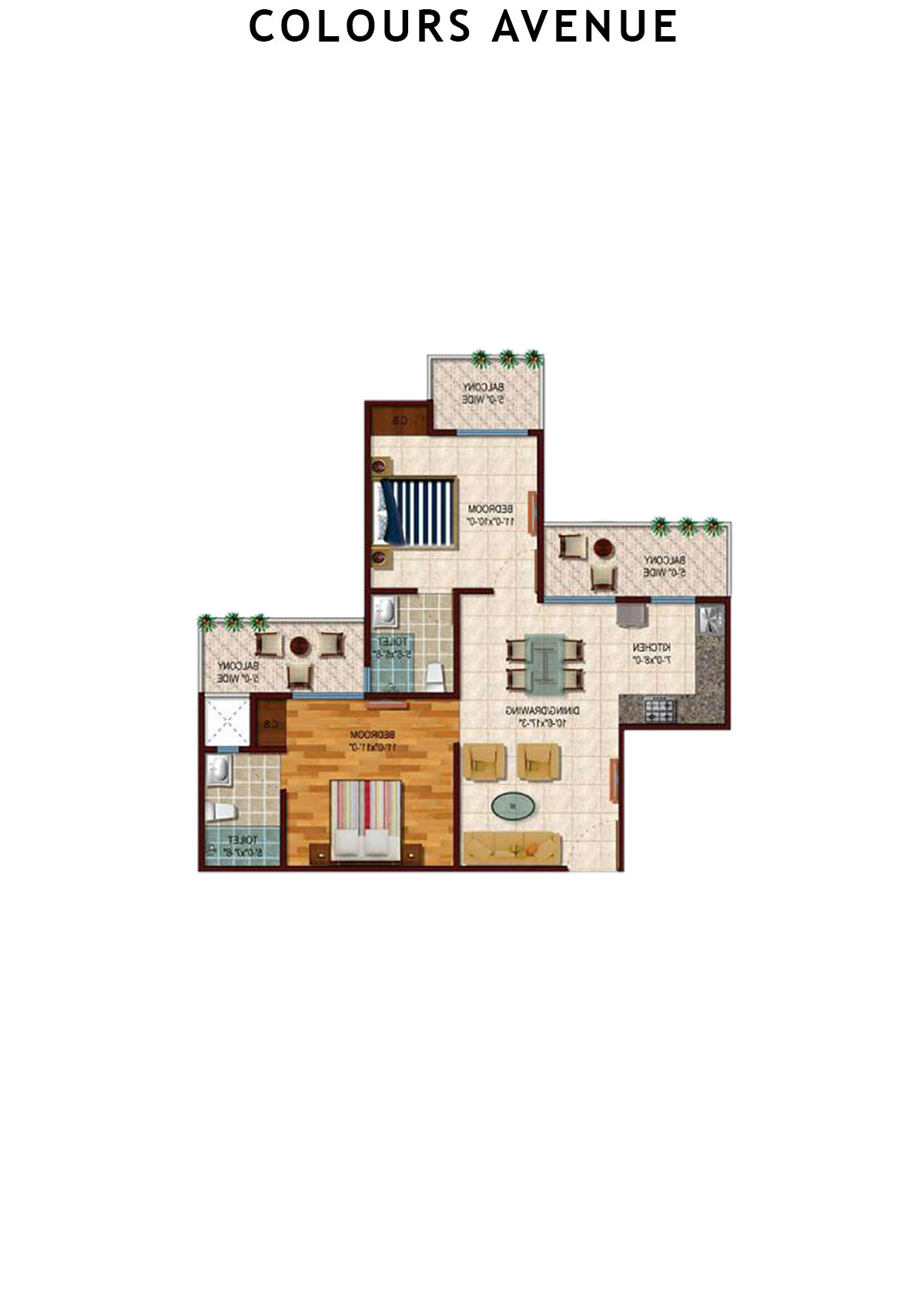 Colours Avenue Tower D Unit 6 Floor Plan