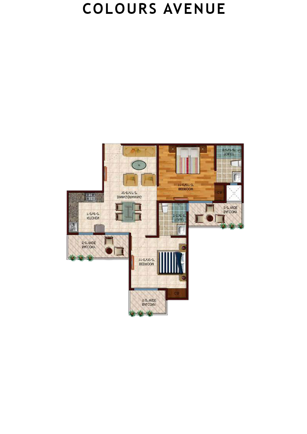 Colours Avenue Tower E Unit 6 Floor Plan