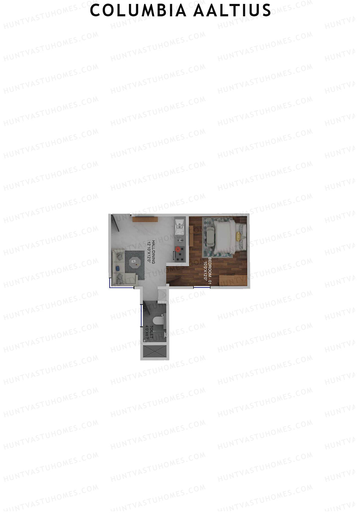 Columbia Aaltius Tower 1 Unit 4 Floor Plan