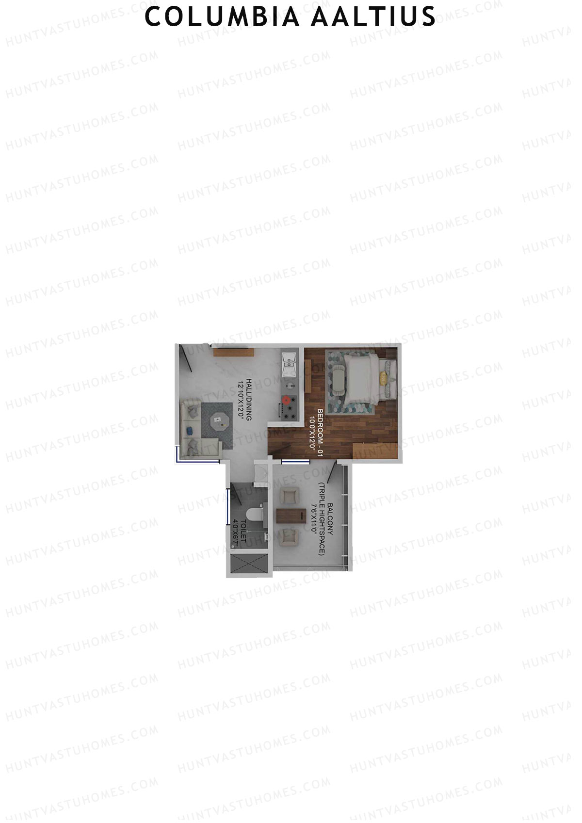 Columbia Aaltius Tower 1 Unit 4 Floor Plan