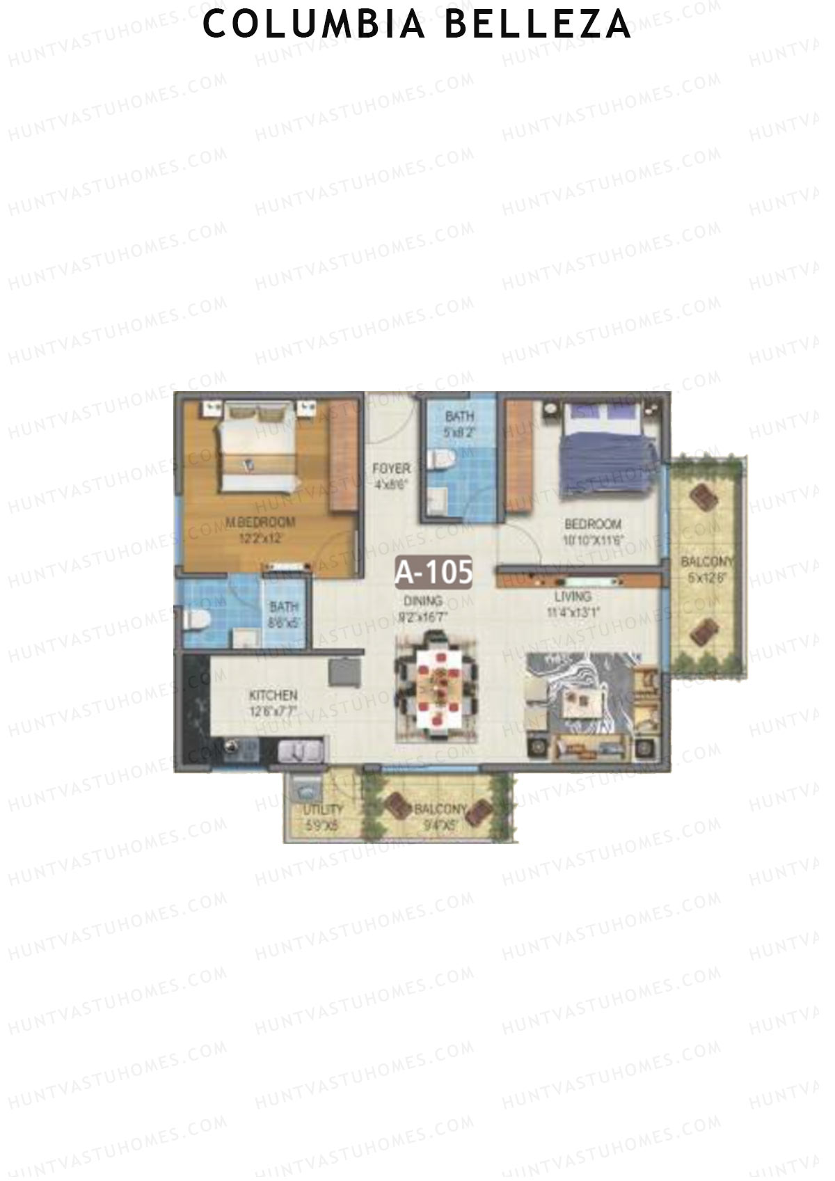 Columbia Belleza Block A Unit 5 Floor Plan