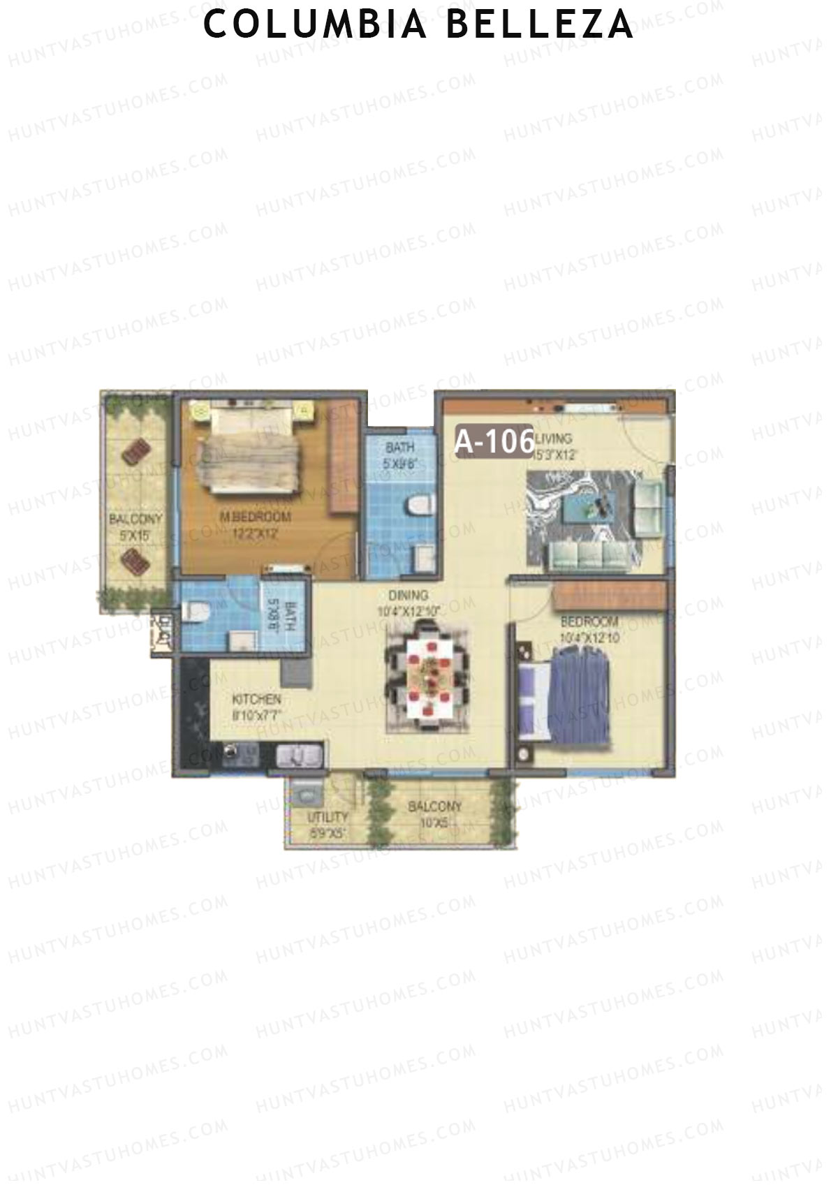 Columbia Belleza Block A Unit 6 Floor Plan