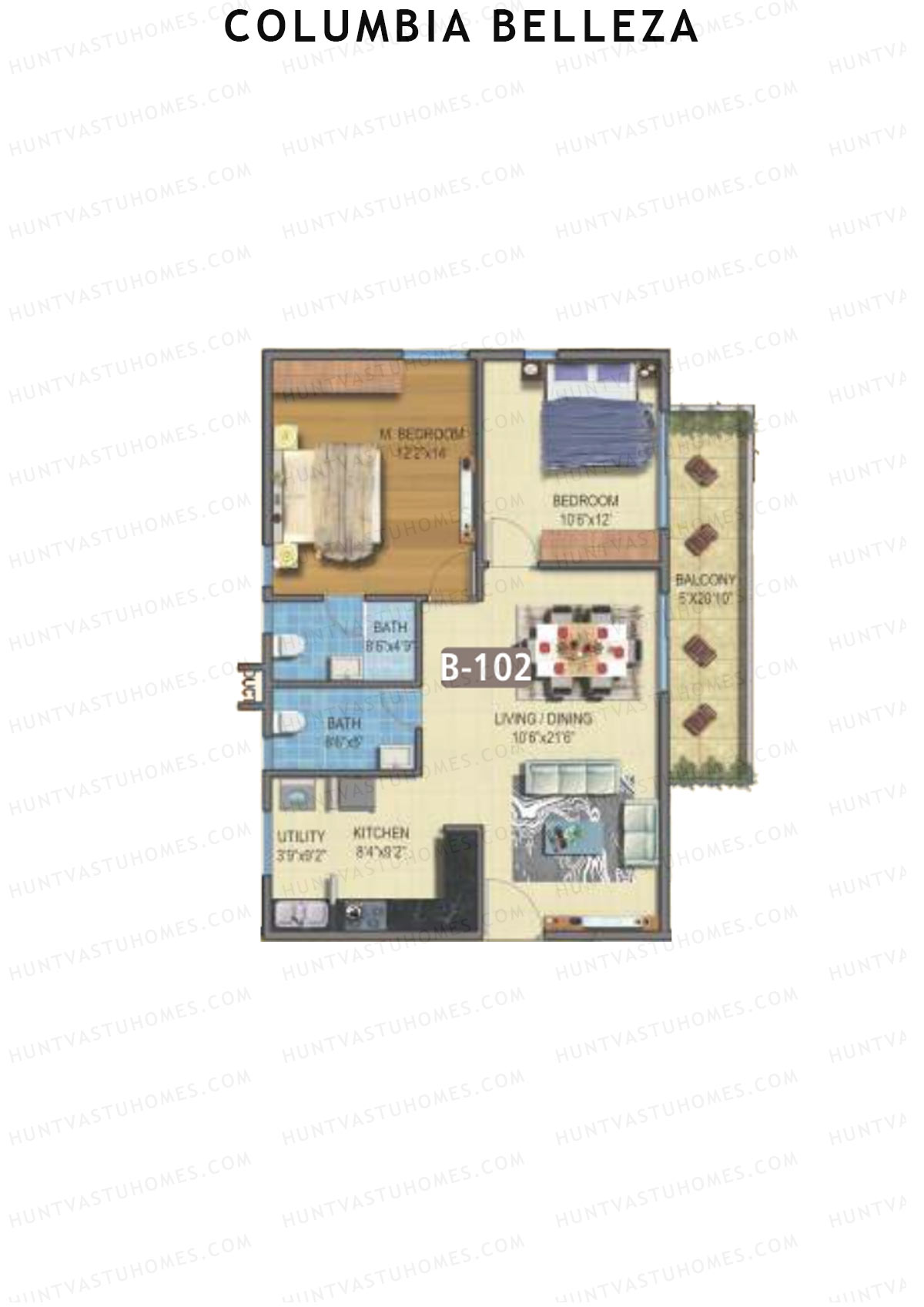 Columbia Belleza Block B Unit 2 Floor Plan