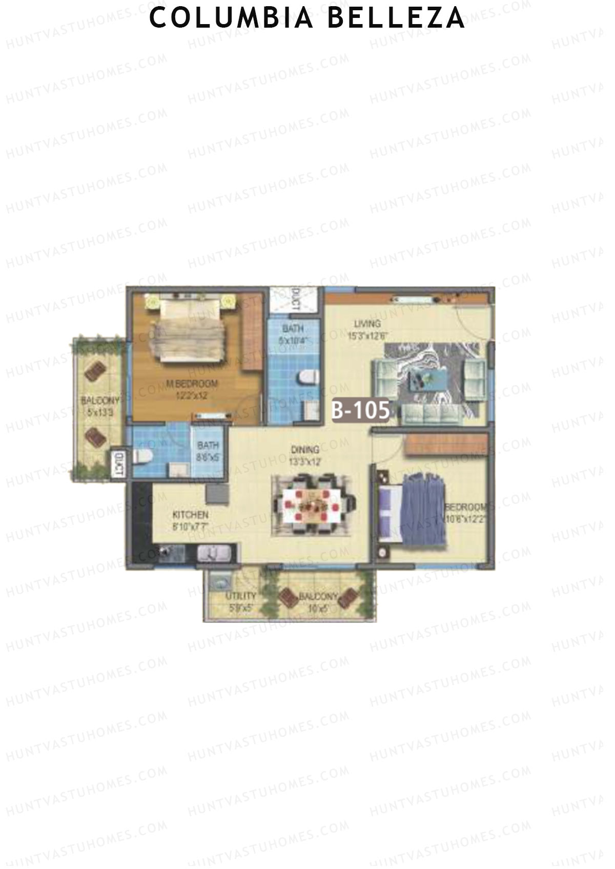 Columbia Belleza Block B Unit 5 Floor Plan