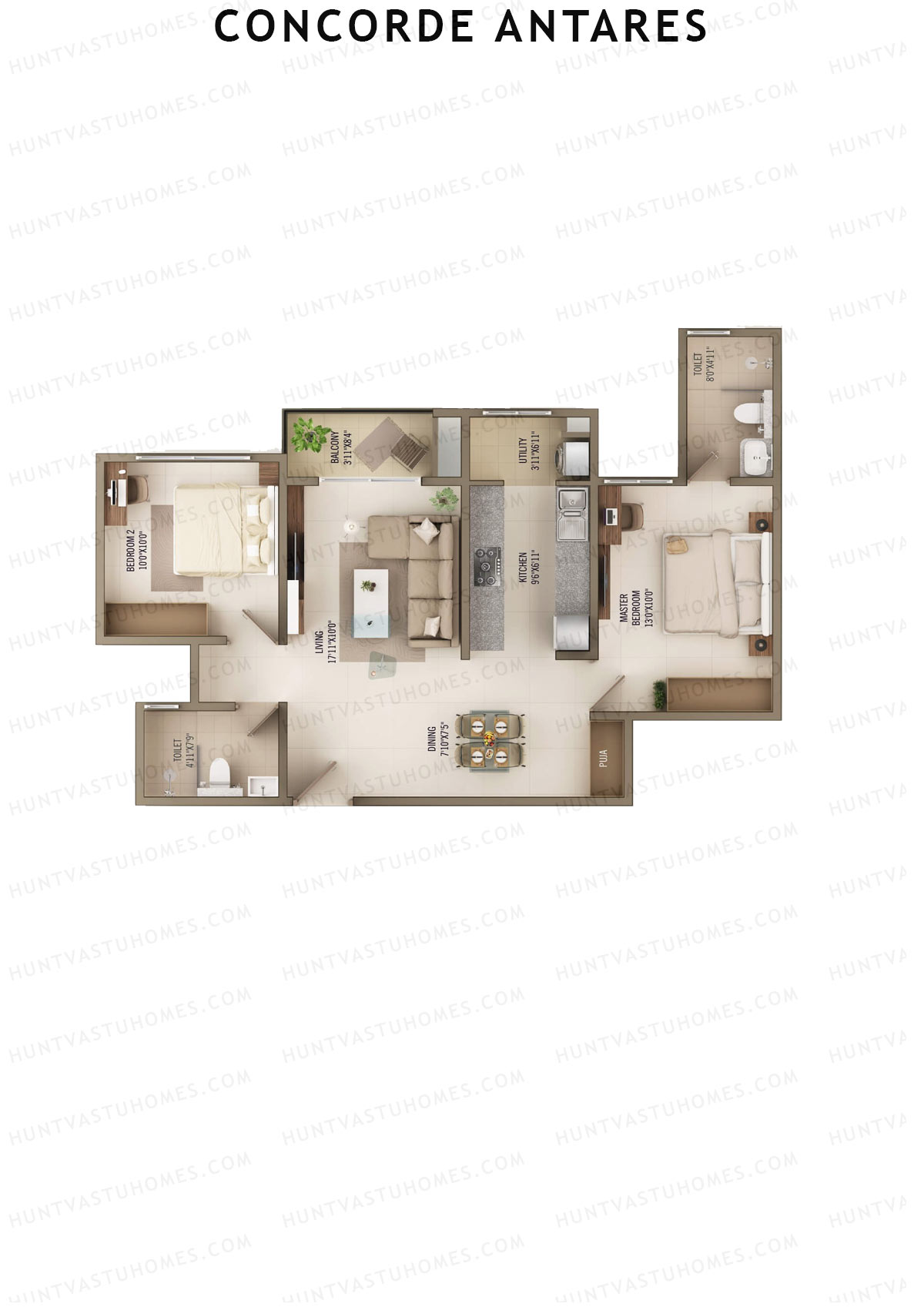 Concorde Antares Astoria Unit 5  Floor Plan