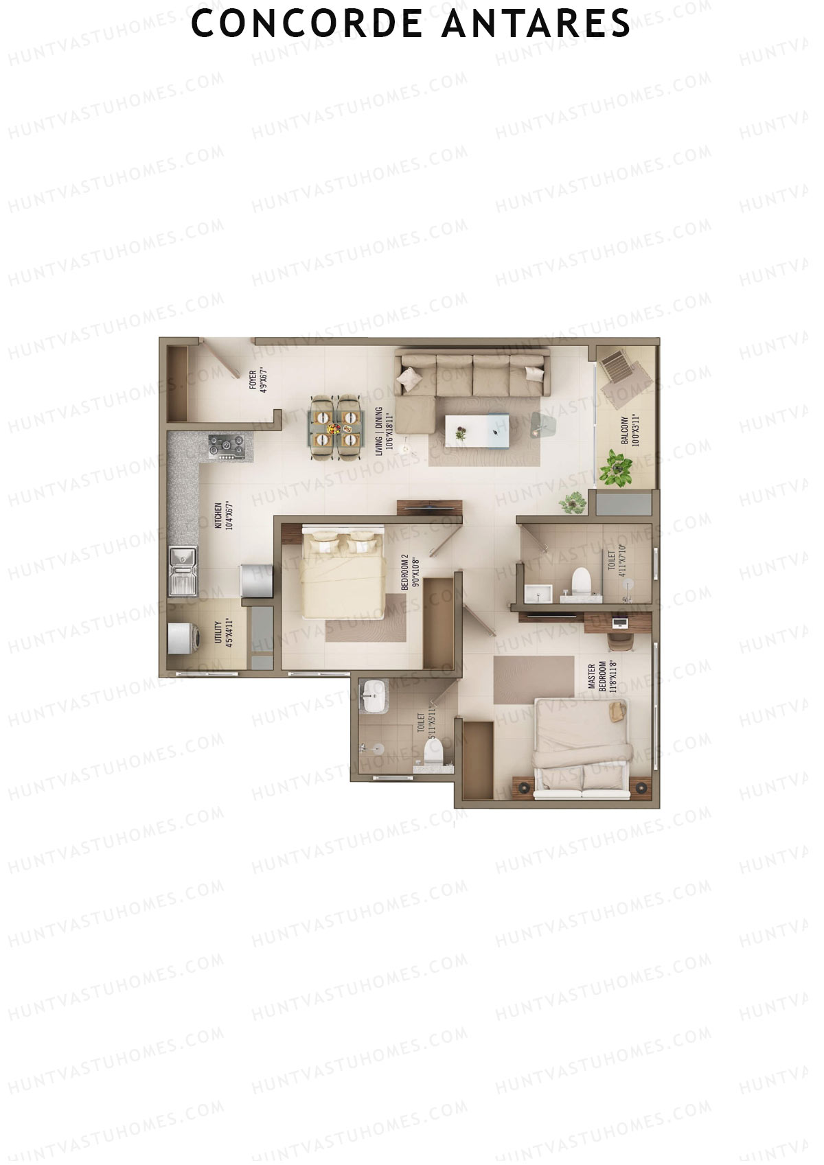 Concorde Antares Tower Nova Unit 6  Floor Plan
