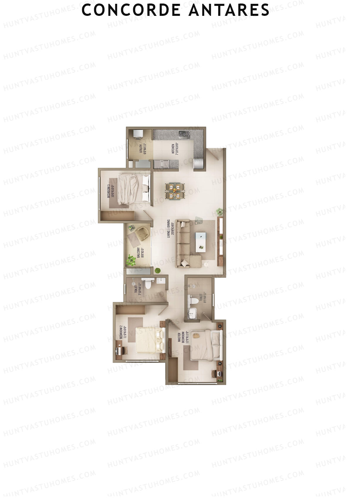 Concorde Antares Solstice Unit 10  Floor Plan