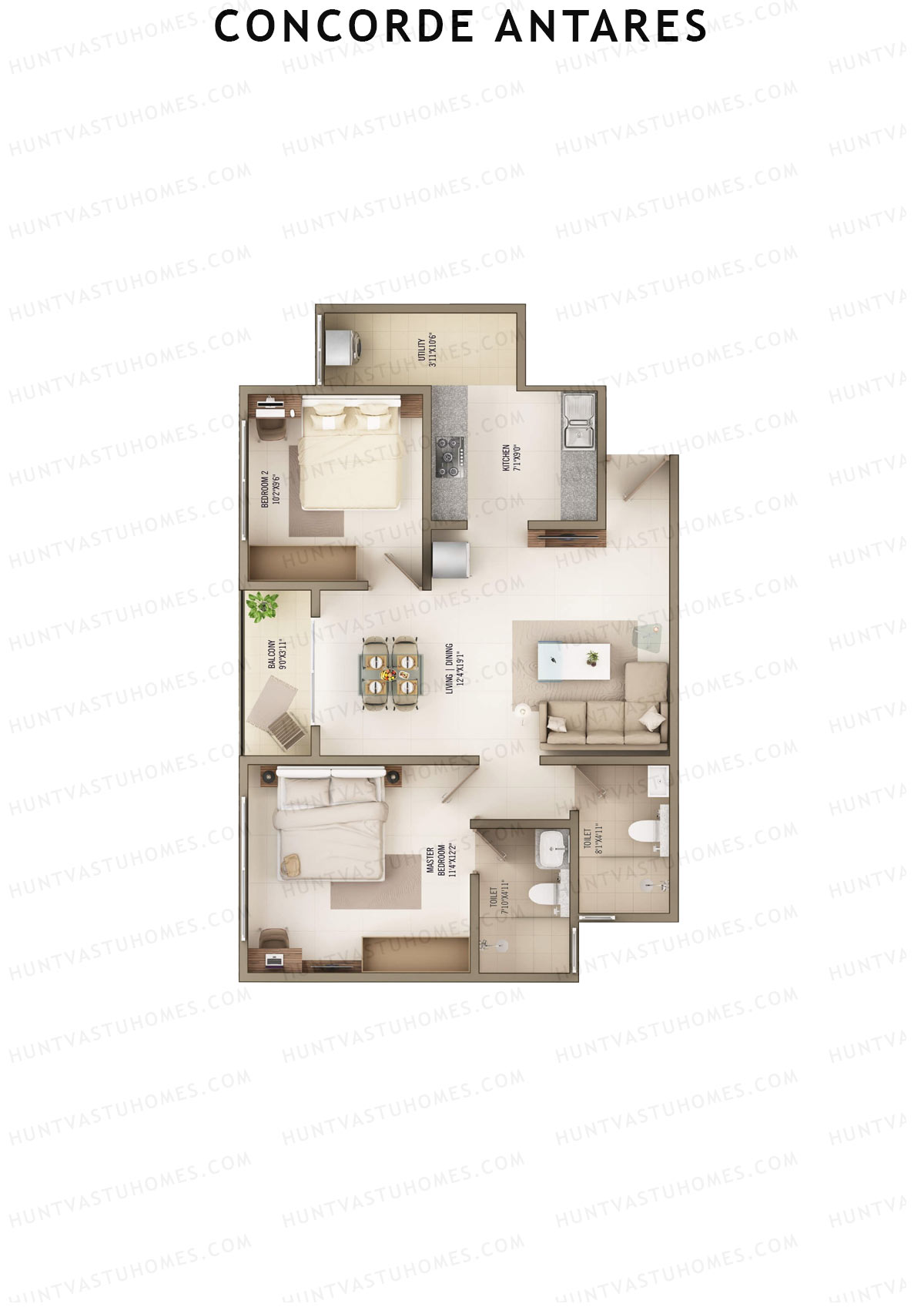 Concorde Antares Solstice Unit 2  Floor Plan
