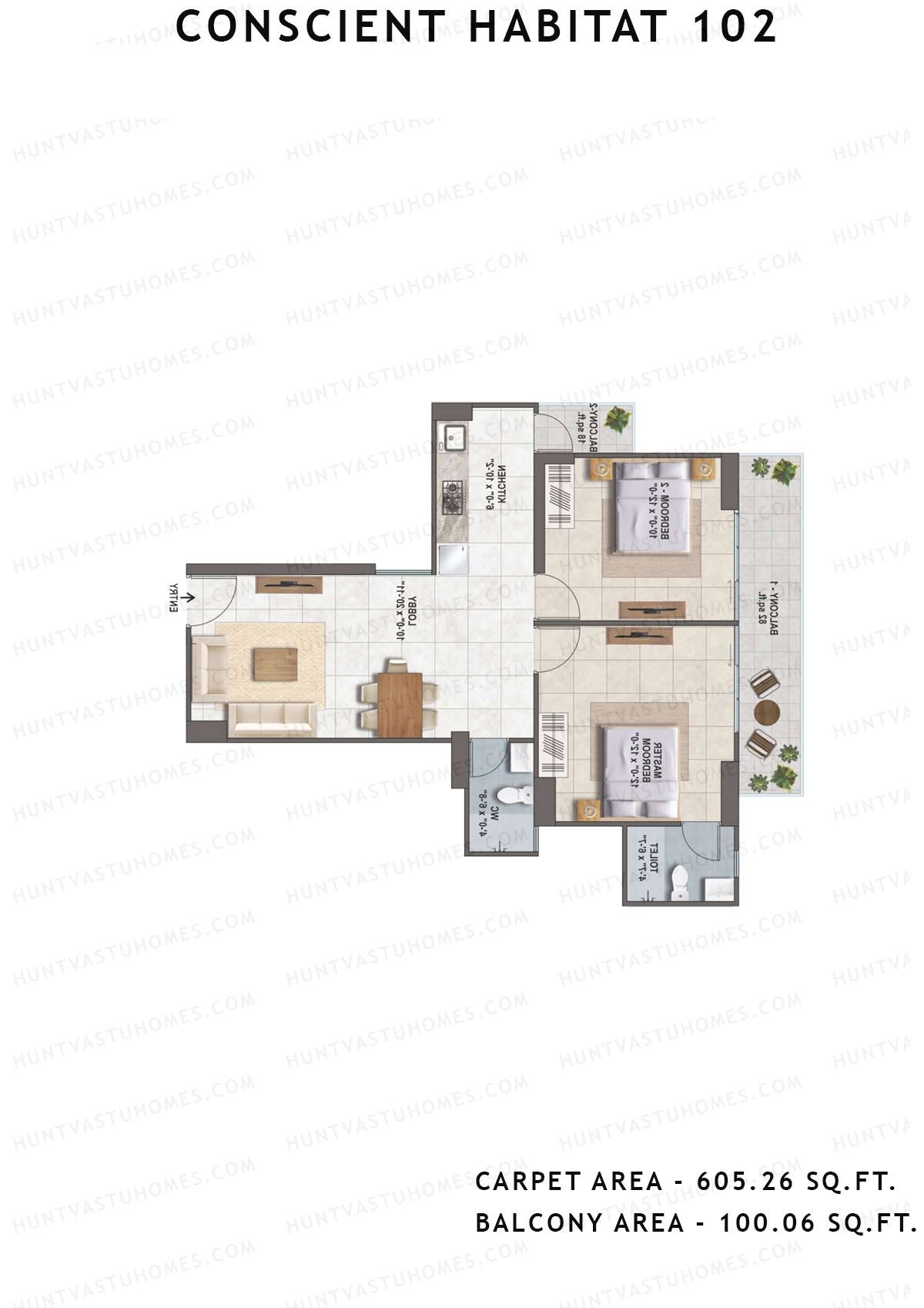 Conscient Habitat 102 Tower A4 Unit 5 Floor Plan