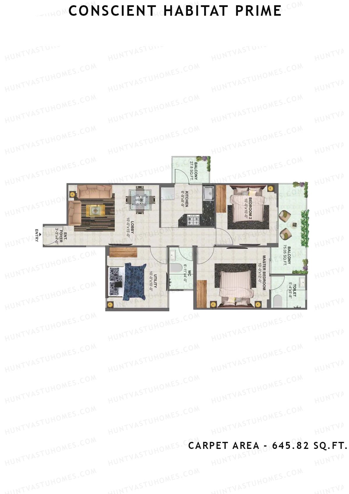 Conscient Habitat Prime Tower A3 Unit 4 Floor Plan